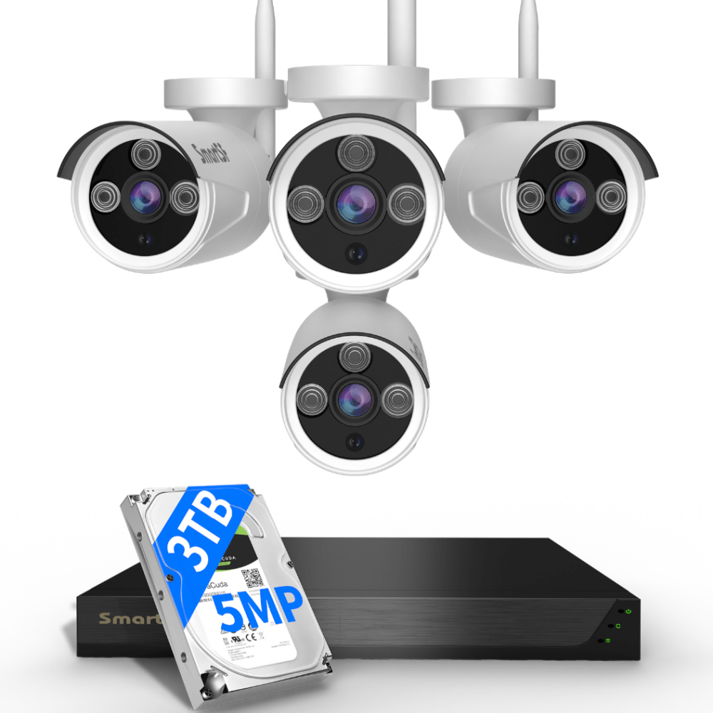 Bullet Security System Outdoor Wireless Audio Wifi Home CCTV 5MP 8CH NVR