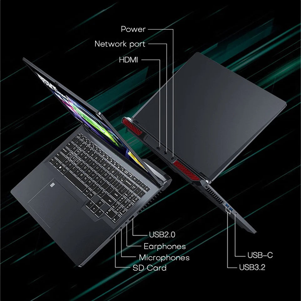 Xiaman 16" Gaming Laptop intel Core i7-6700HQ GTX 1060 IPS 1920*1200 Notebook PC 16GB DDR4 1TB SSD Windows 11 Laptop Computer