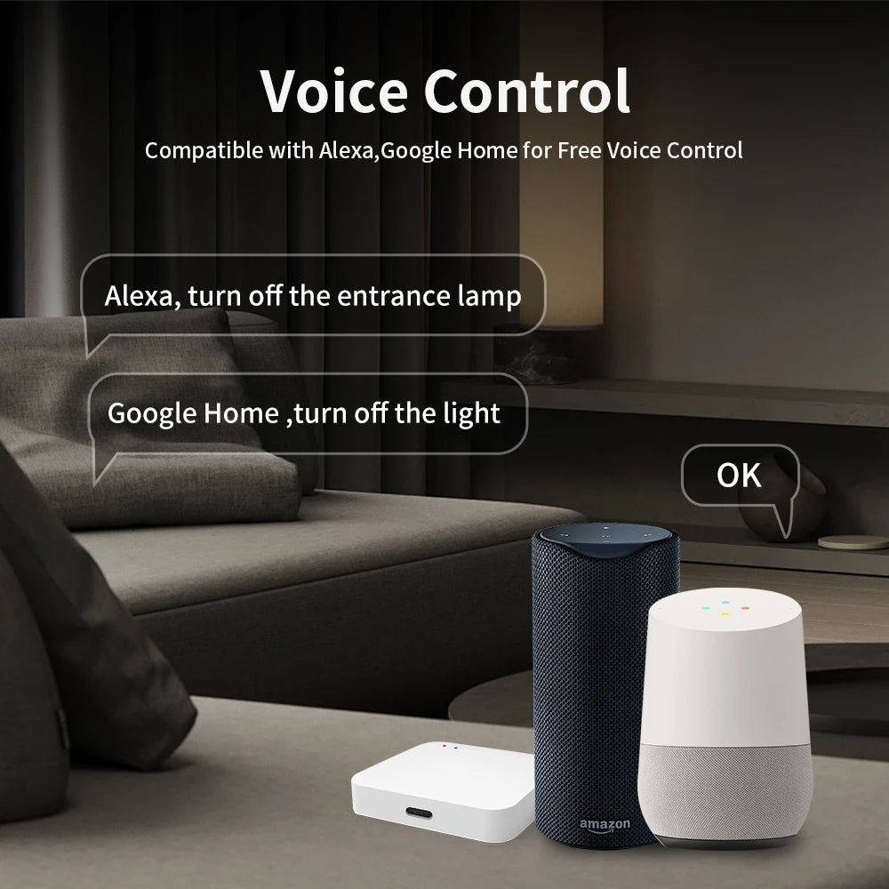TNCE Tuya Zigbee3.0+Bluetooth Wireless Hub Gateway Smart Home Appliances Remote Controller Bridge Works with Alexa Google Home