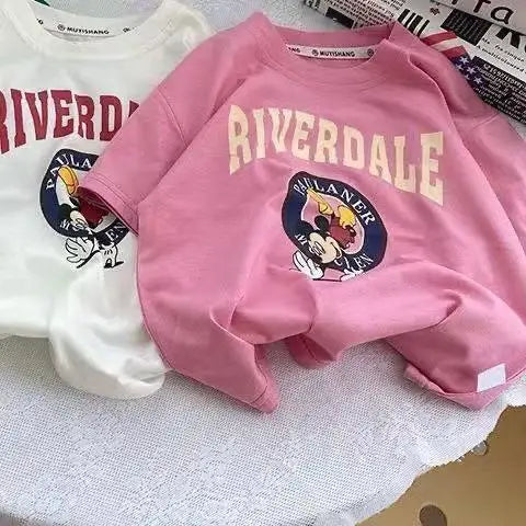 2025 New Summer Fashion Simple Children's Short Sleeved T-shirt For Girls Boys Children's Cotton Casual T-shirt Top Fashion