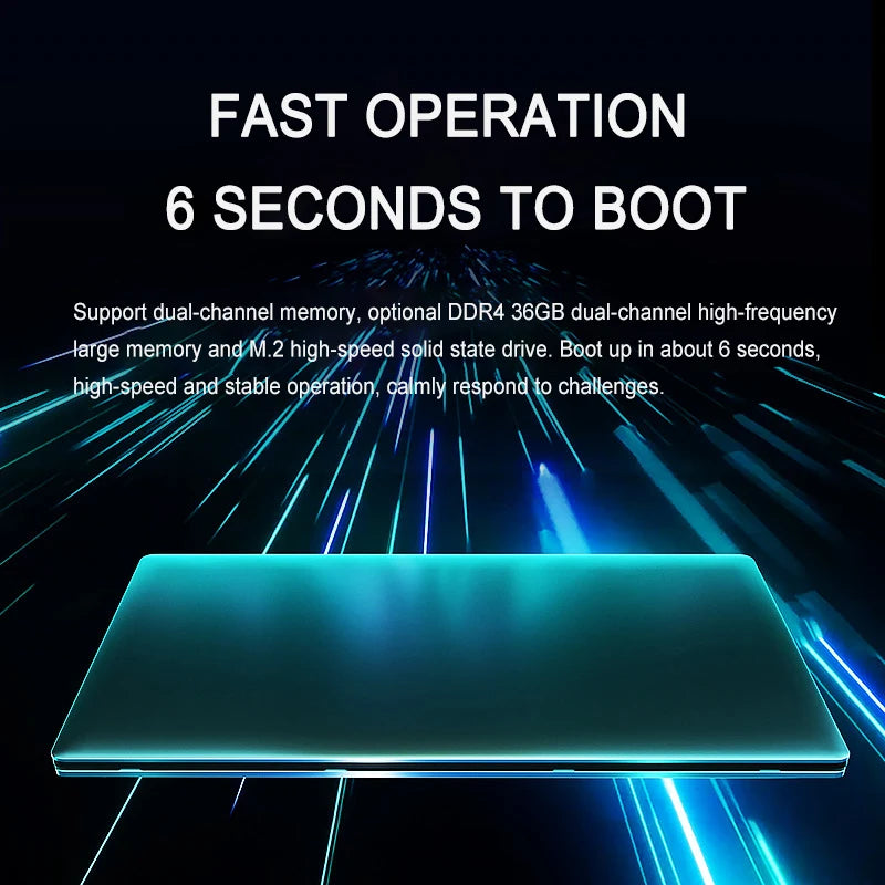 Ultrabook Laptop 15.6 inch AMD R7 4700U Backlit Keyboard Windows11 32GB DDR4 2TB Fingerprint Unlock Gaming Laptop Computer