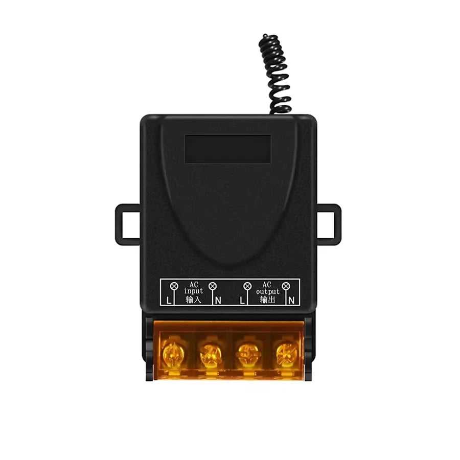 Wireless RF 433Mhz Remote Control Switch AC75-220V 30A Transmitter DC 12V On off Button Remote for Water Pump Motor LED Light