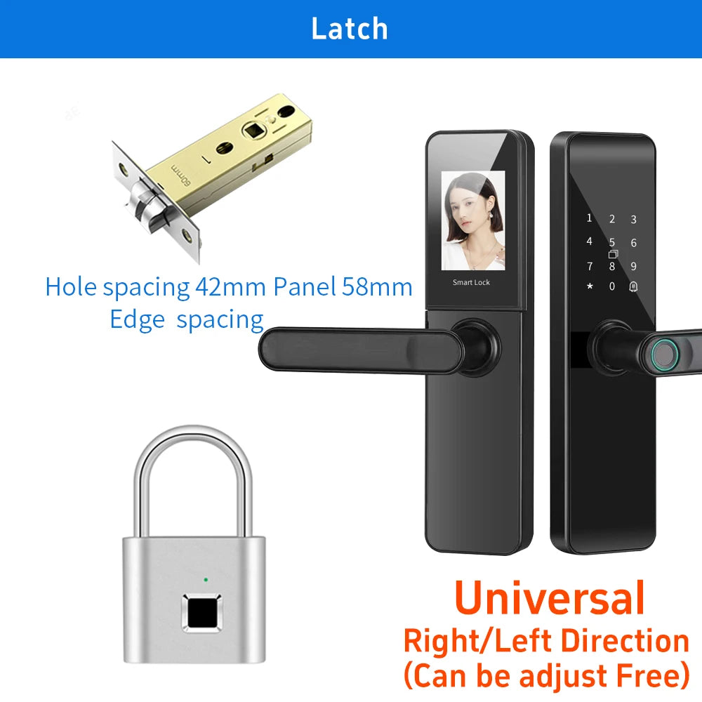 Rynx Digital Electronic Household Smart Security Combination Set Door Lock  Camera Apartment Hotel Intelligent Lock Fingerprint
