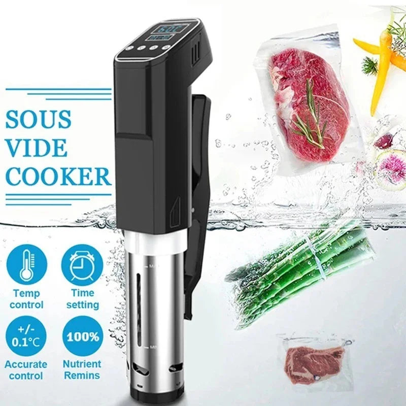 1000W Sous Vide Slow Cooker Machine Sturdy Immersion Heater Circulator LCD Digital Timer Precise Temperature Kitchen Gadgets