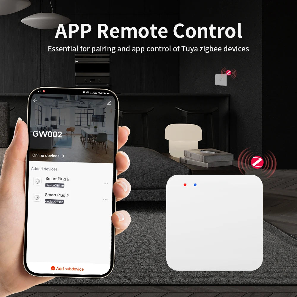 TNCE Tuya Zigbee3.0+Bluetooth Wireless Hub Gateway Smart Home Appliances Remote Controller Bridge Works with Alexa Google Home