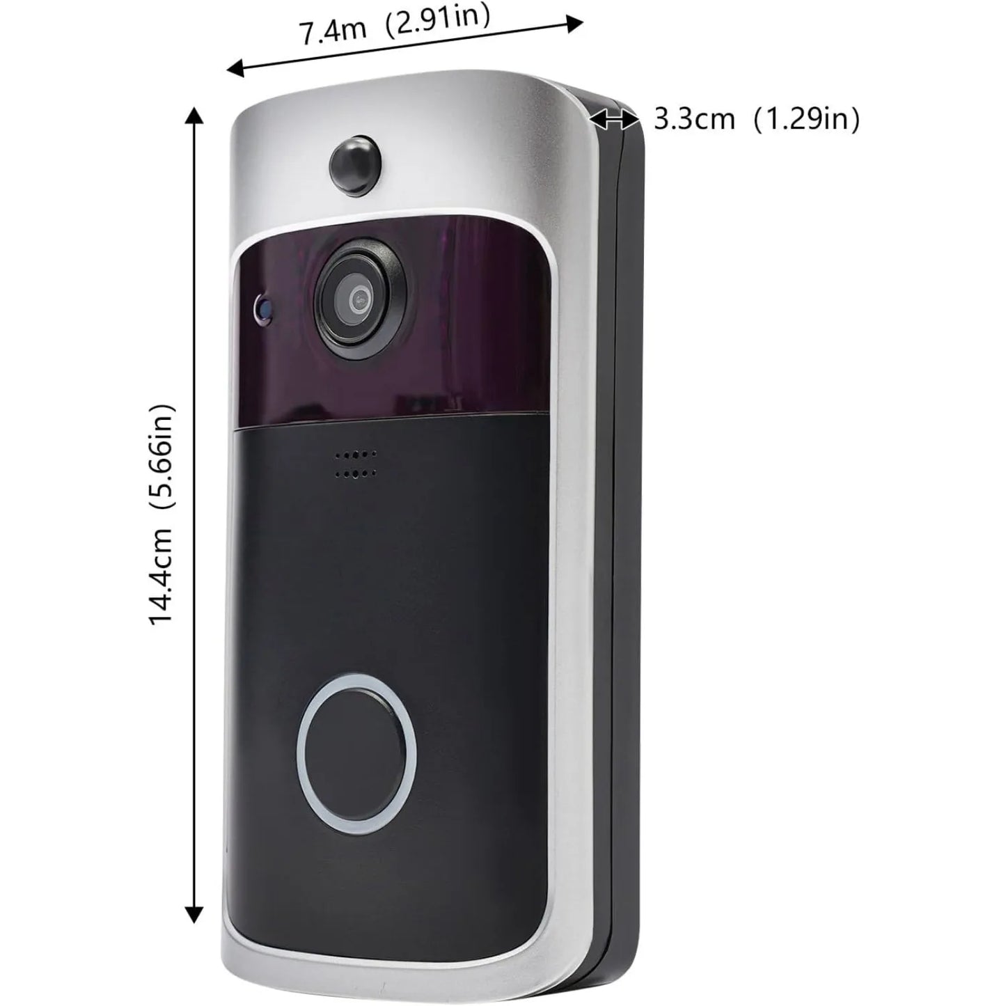 Smart WiFi Video Doorbell with Night Vision Camera SmartSensor for Doors and Windows, APP SmartCamera with Voice Control