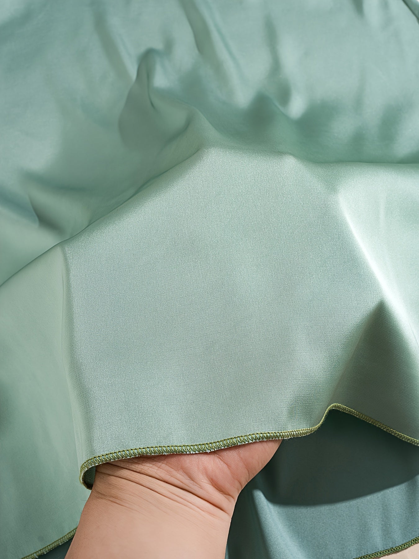 [Soft Polyester Loungewear Set] Soft Polyester Women's Loungewear Set - Solid Color with Belt Detail, Includes Robe & Cami Top - Perfect for All Seasons