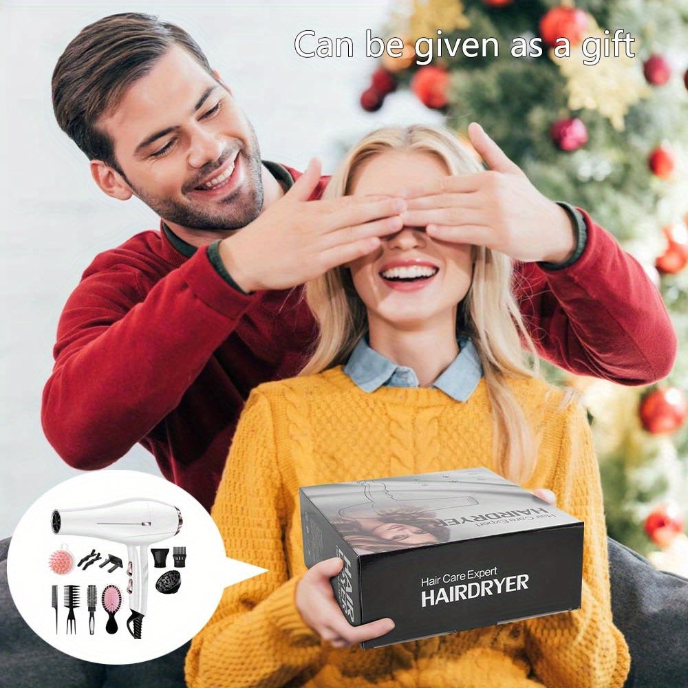 New Year Gift | Best Seller MORFONE All-in-one High-end Home Professional Hair Dryer. A Hair Dryer Set With Various Accessories Such As A Comb, Hair Clip, And Nozzle. Suitable For Family Or Travel Use