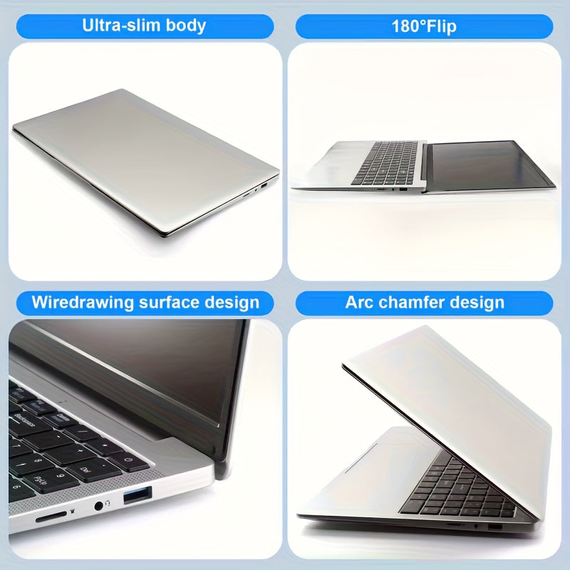 15.6-Inch Slim Notebook Featuring An Intel N5095 Quad-Core Processor with A Maximum Frequency Of 2.9GHz, 32GB DDR4 Dual-Channel RAM, 1TB M.2 High-Capacity SSD, 1920x1080P HD Display with IPS Panel, 5G Wi-Fi Support, USB 3.0 A