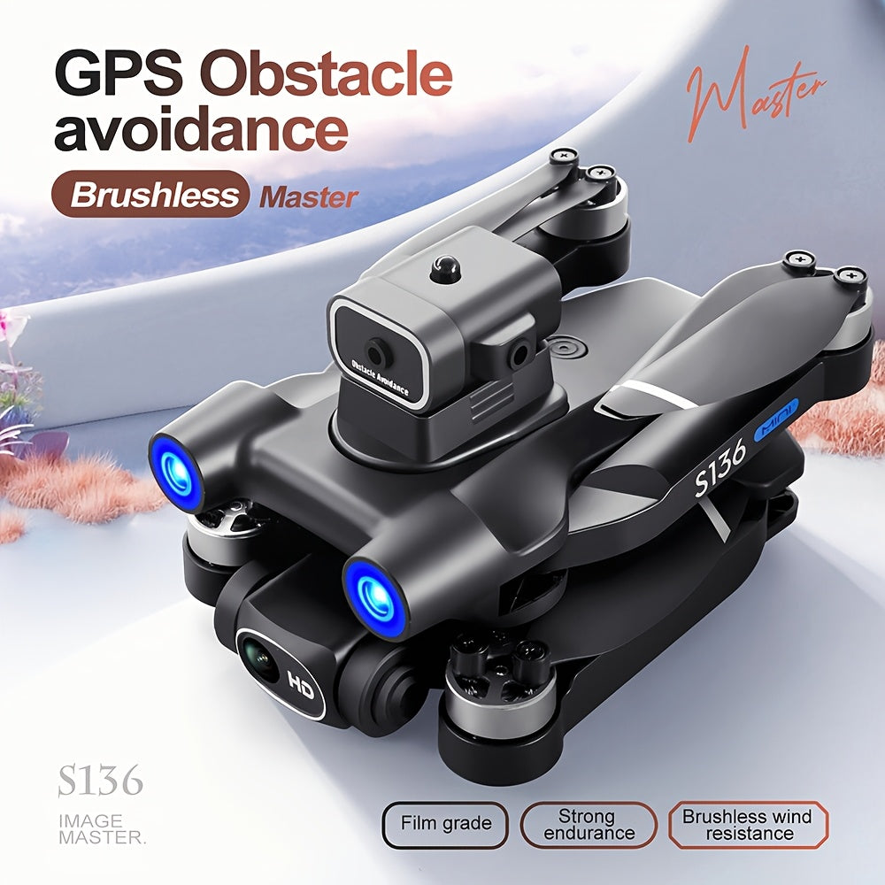 GPS Drone with 4K Camera for Adults Beginner, Ult-Long Flight Time, Optical Flow, 5G Transmission Foldable FPV RC Quadcopter with Brushless Motors, No Obstacle Avoidance, GPS Auto Return Home, Aerial Photography, Recreational