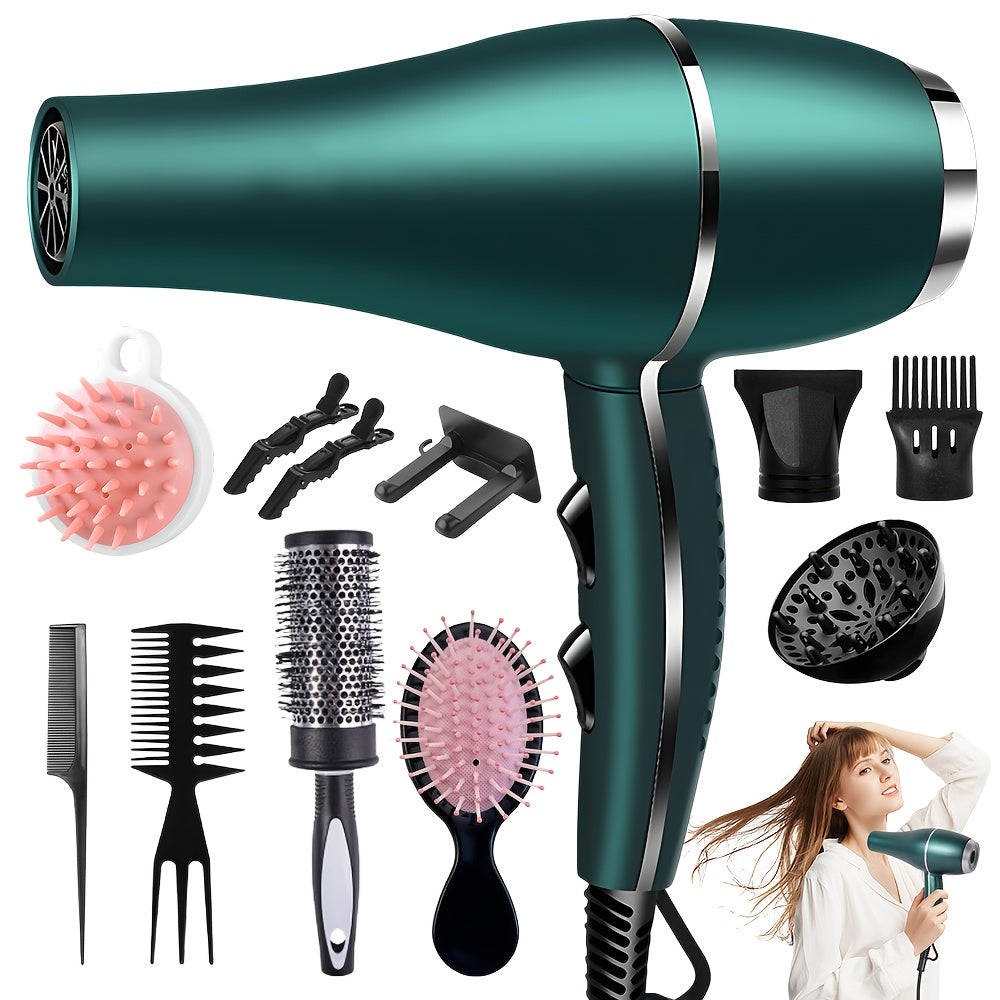 New Year Gift | Best Seller MORFONE All-in-one High-end Home Professional Hair Dryer. A Hair Dryer Set With Various Accessories Such As A Comb, Hair Clip, And Nozzle. Suitable For Family Or Travel Use