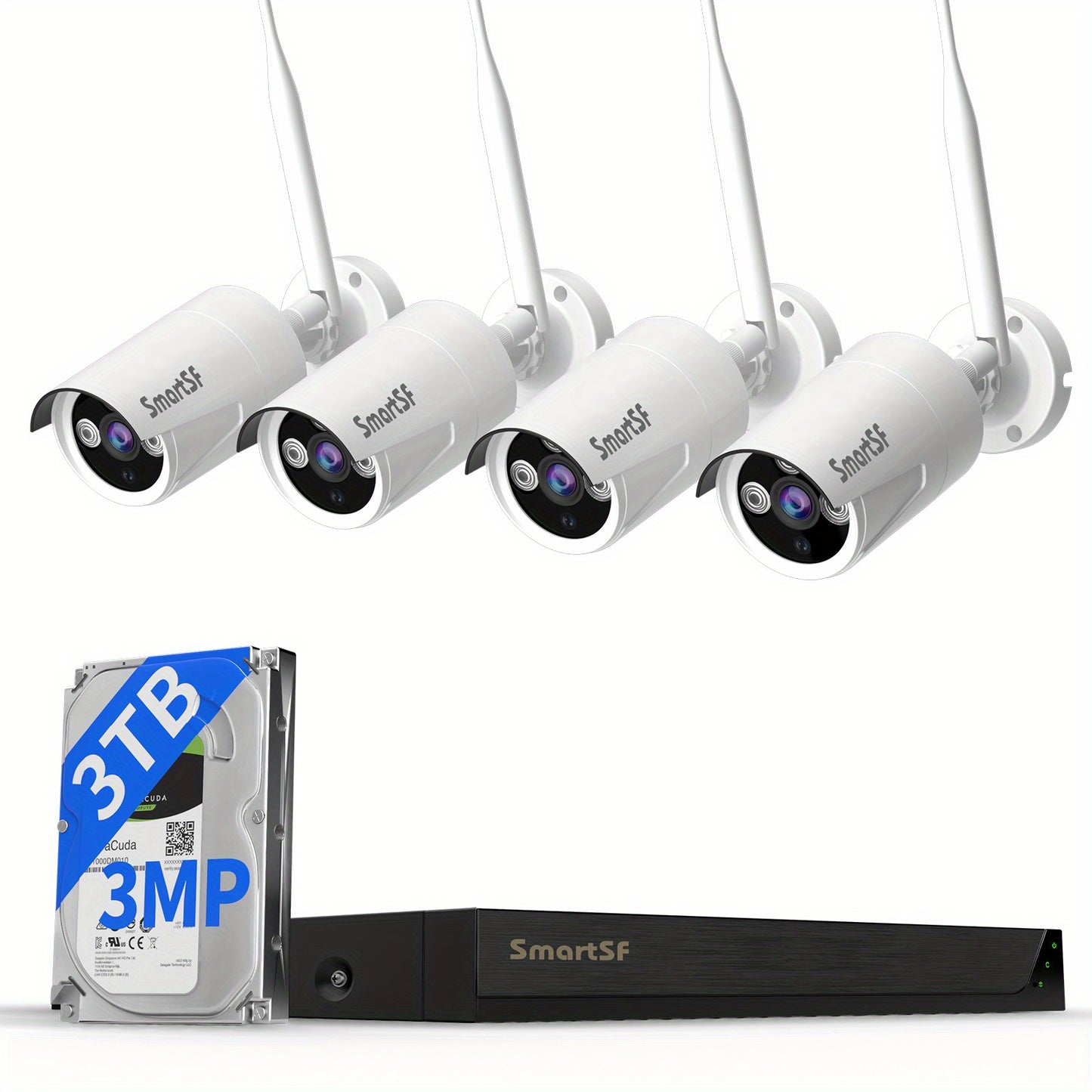 Bullet Security  System Outdoor Wireless Audio Wifi Home CCTV 5MP 8CH NVR
