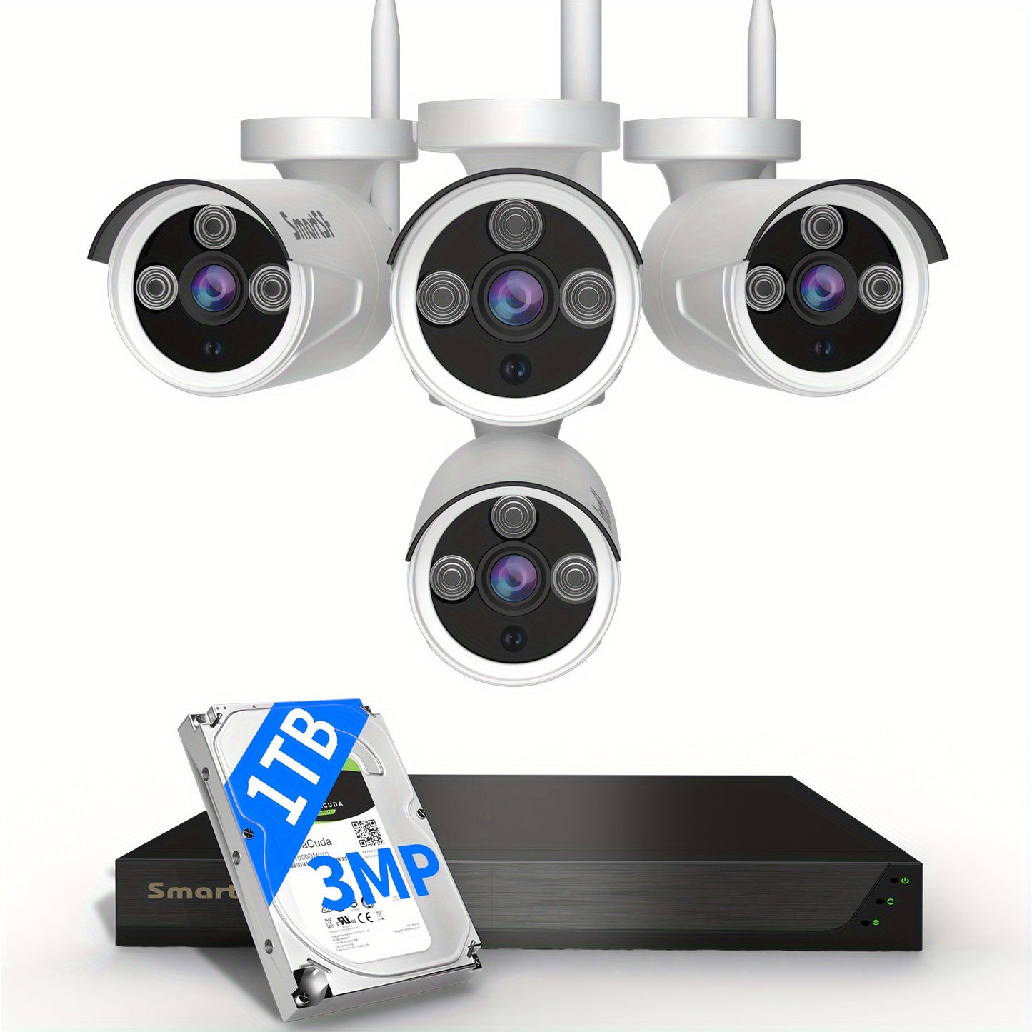 Bullet Security  System Outdoor Wireless Audio Wifi Home CCTV 5MP 8CH NVR