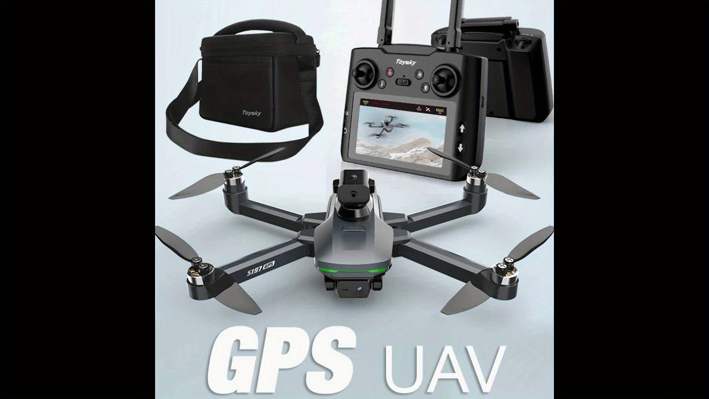 S197 Aerial Drone/high-definition Screen Display Remote Control/GPS Return/precise Obstacle Avoidance/720P Real-time High-definition Camera/dual Cameras/three Battery Ultra Long Endurance