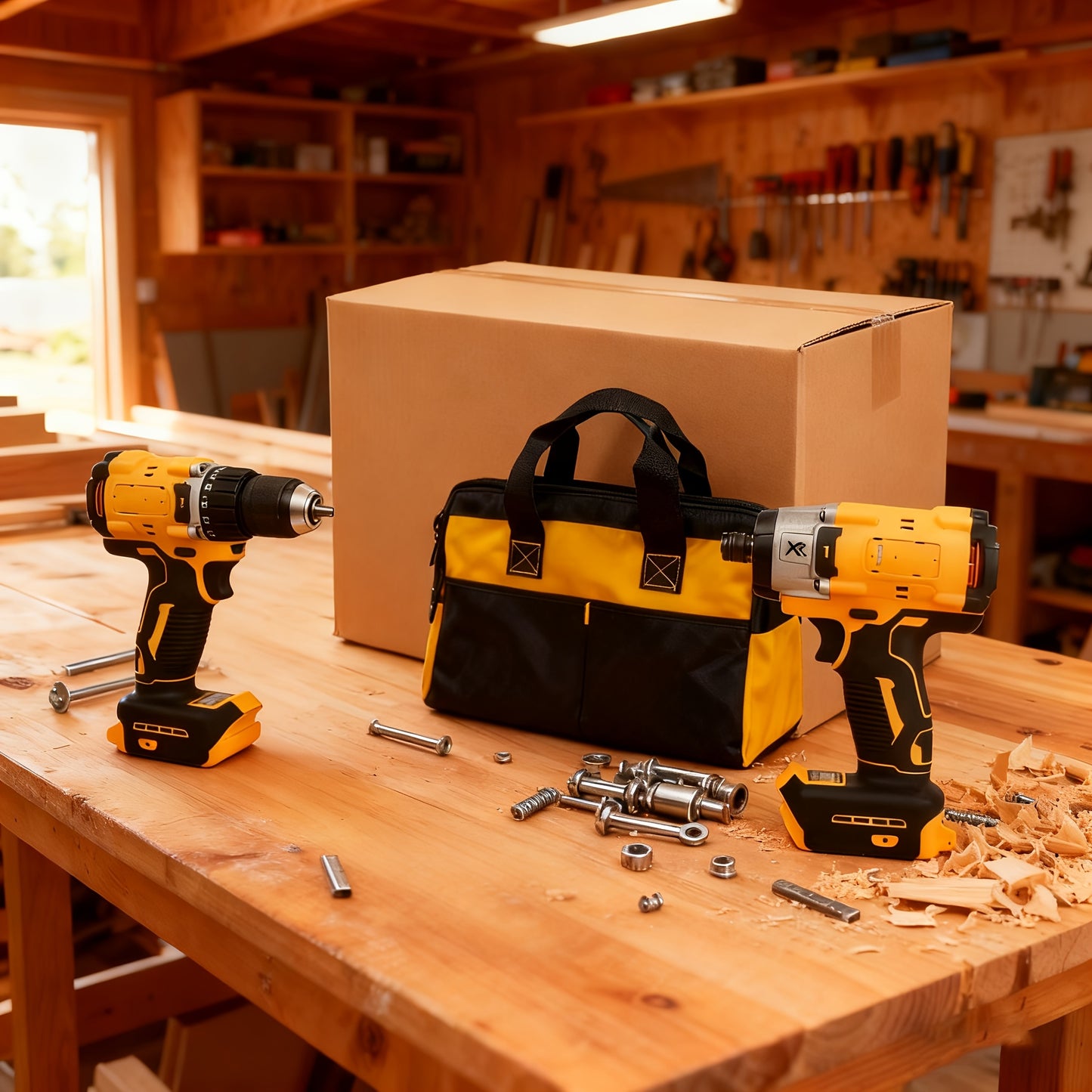 Suitable For DEWALT 20V Cordless Drill And Impact Driver Combo Kit, Includes 2 Batteries And Charger. Ideal For Home Improvement And Car Repair. A Great Gift For Men, Perfect For Christmas And Other Holidays.