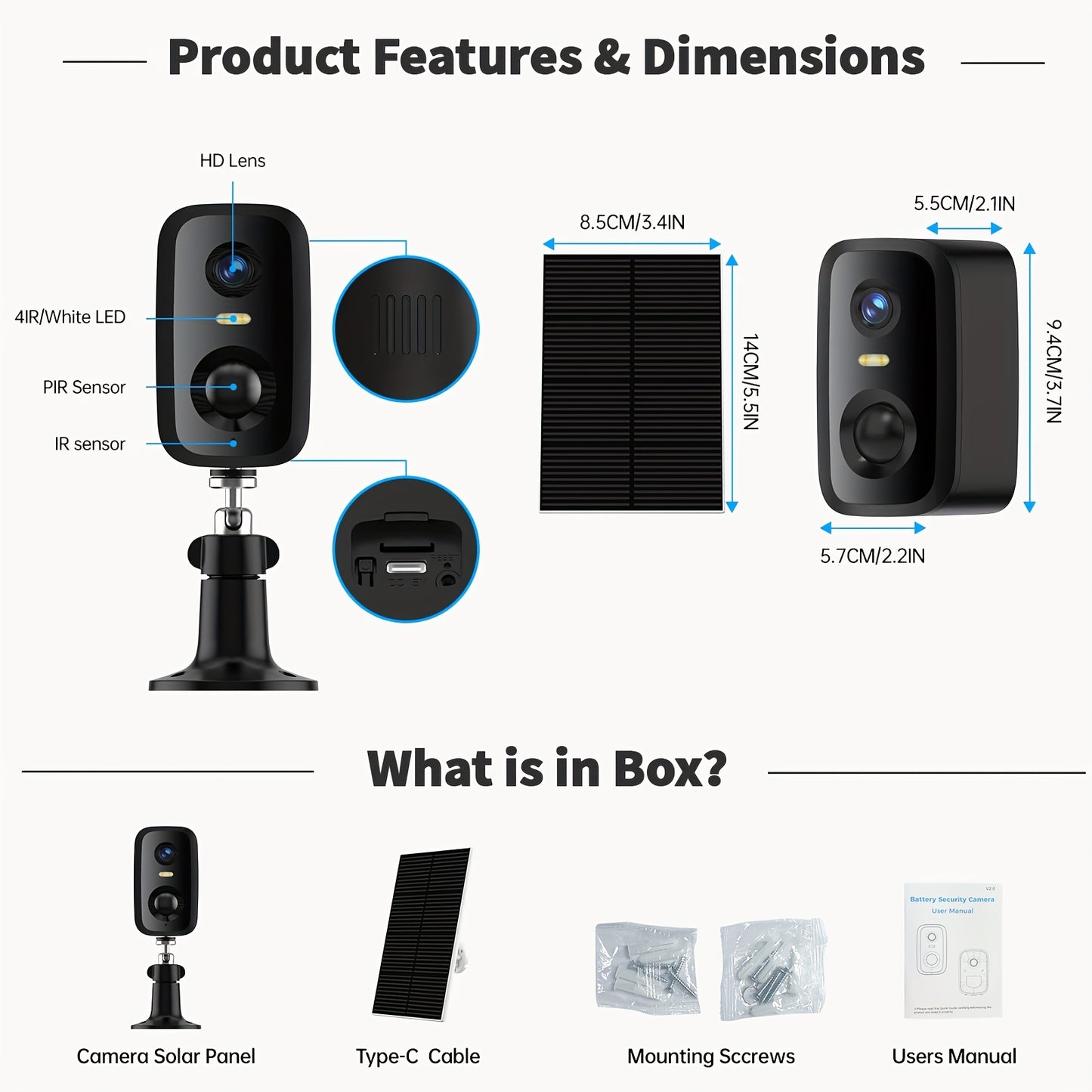 Halloween Special Offer! Wesecuu Solar Camera Security Cameras Wireless Outdoor Indoor for Home Security Camera, Supports 5G&2, 4Ghz Wifi, Smart Phone App Surveillance Camera System Outside, Pet Camera Cat Dog with Audio And