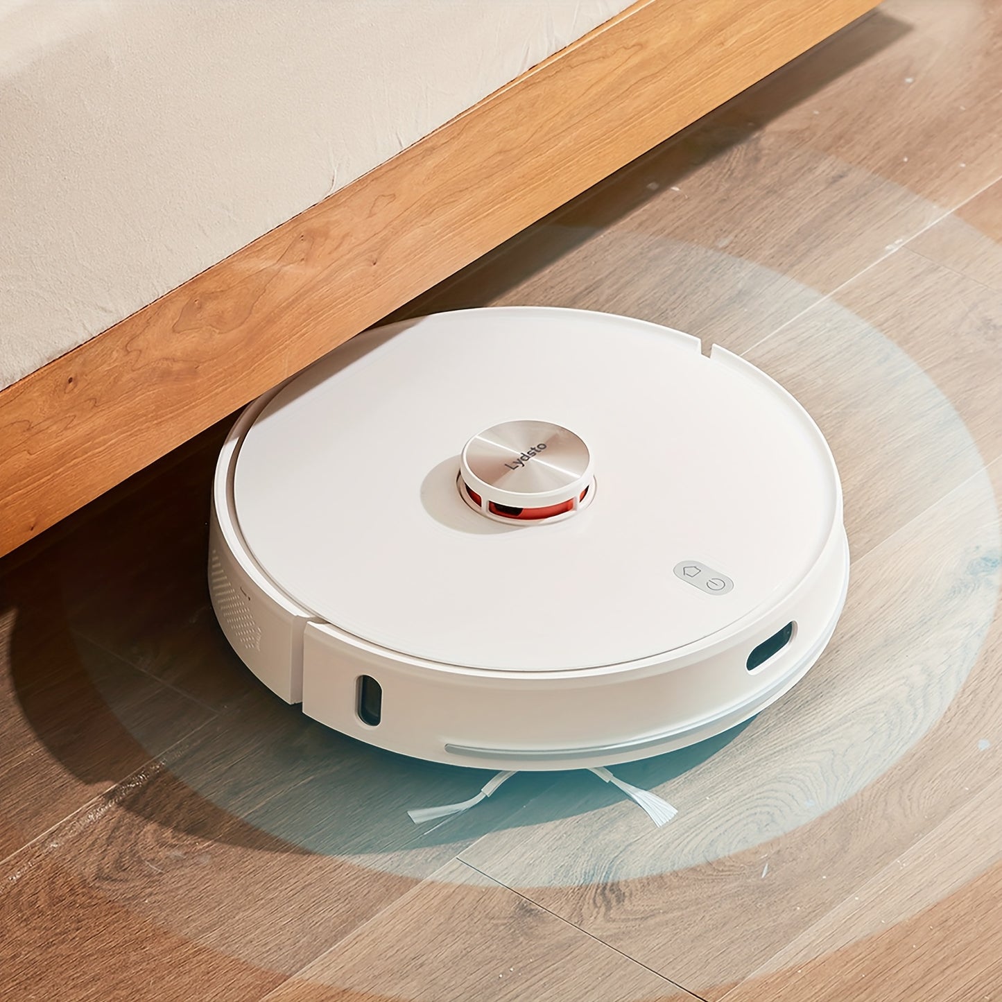 Lydsto S1 MAX Self-Emptying Robot Vacuum and Mop Combo, 8000Pa Powerful Suction, 40-Day Smart Mapping & Auto Mop System, Wi-Fi/App Control, Obstacle Avoidance, Laser Navigation, Wet/Dry Cleaning, LCD Display, White ( Plug)