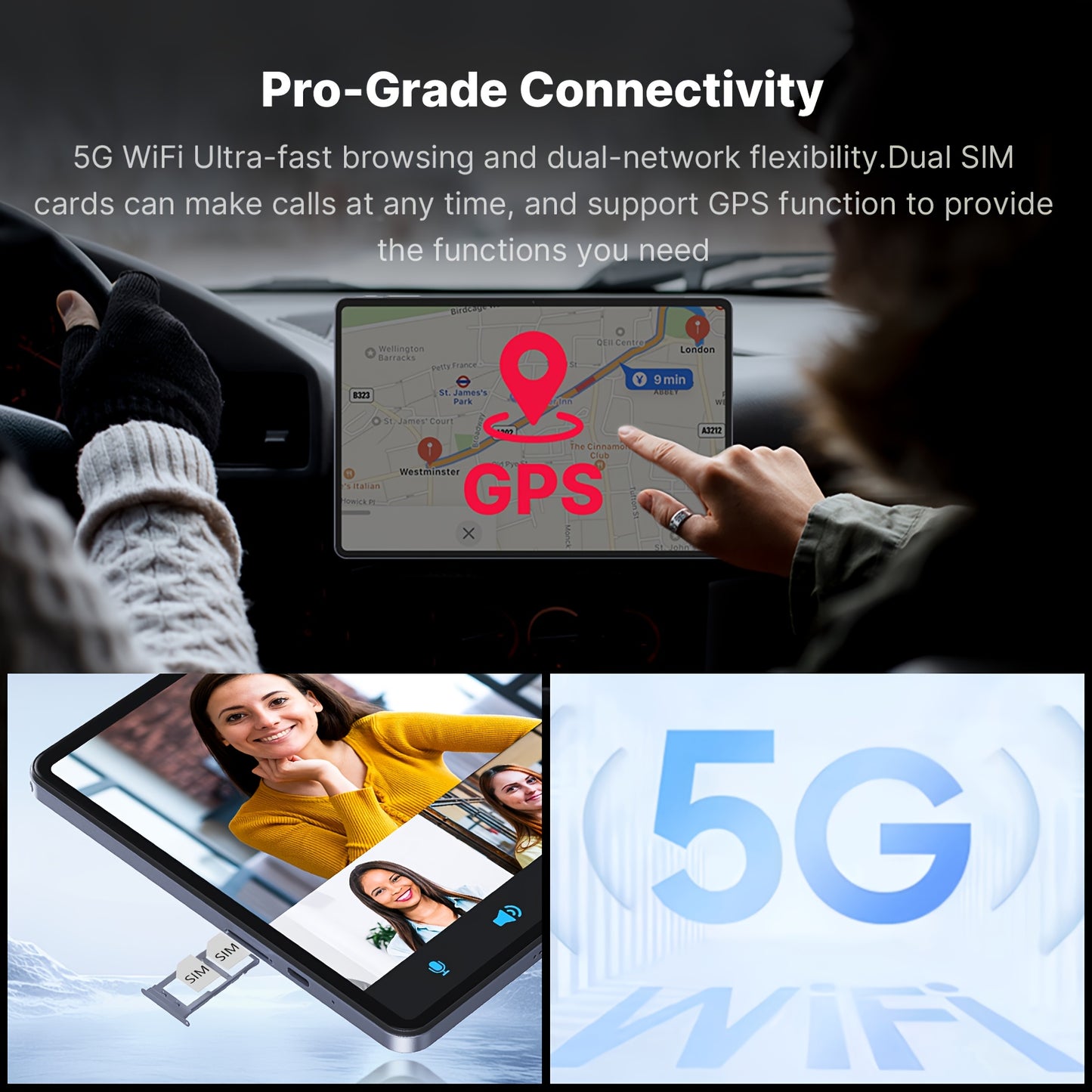 [Free Keyboard And Mouse]SUXI 2025 New 4G LTE Android 14 Tablet with Calling, 10.1-inch FHD Incell Screen, Octa-core Chip, 12GB RAM + 128GB Storage, Expandable Up to 2TB, 5G Wi-Fi, Dual Cameras, Perfect for Gaming, Office, St