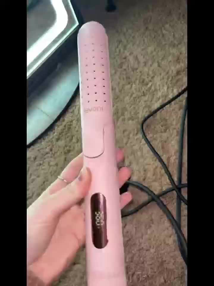 Cool Airflow Styler, 2-In-1 Hair Straightener & Curling Iron with LCD Display