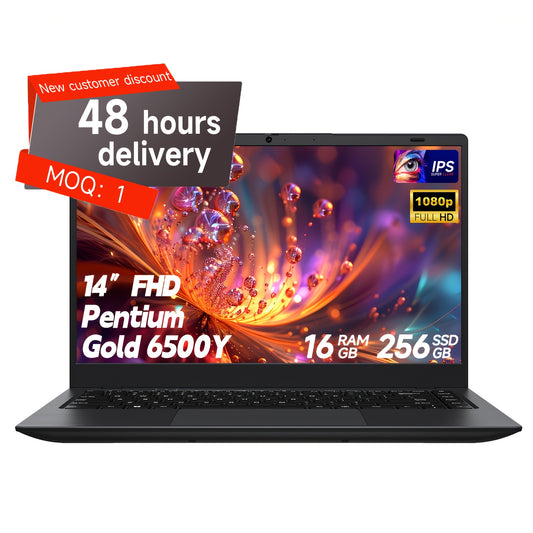 Fangzheng 14 Inch Ultra-thin Lightweight Laptop | Equipped with Pentium 6500Y Processor, 16GB RAM SO-DIMM*2, 256GB SSD, Supports Dual Screen 4K, Stereo Four Speakers, TYPE-C Charging with PD Fast Charging, Rich USB Interfaces