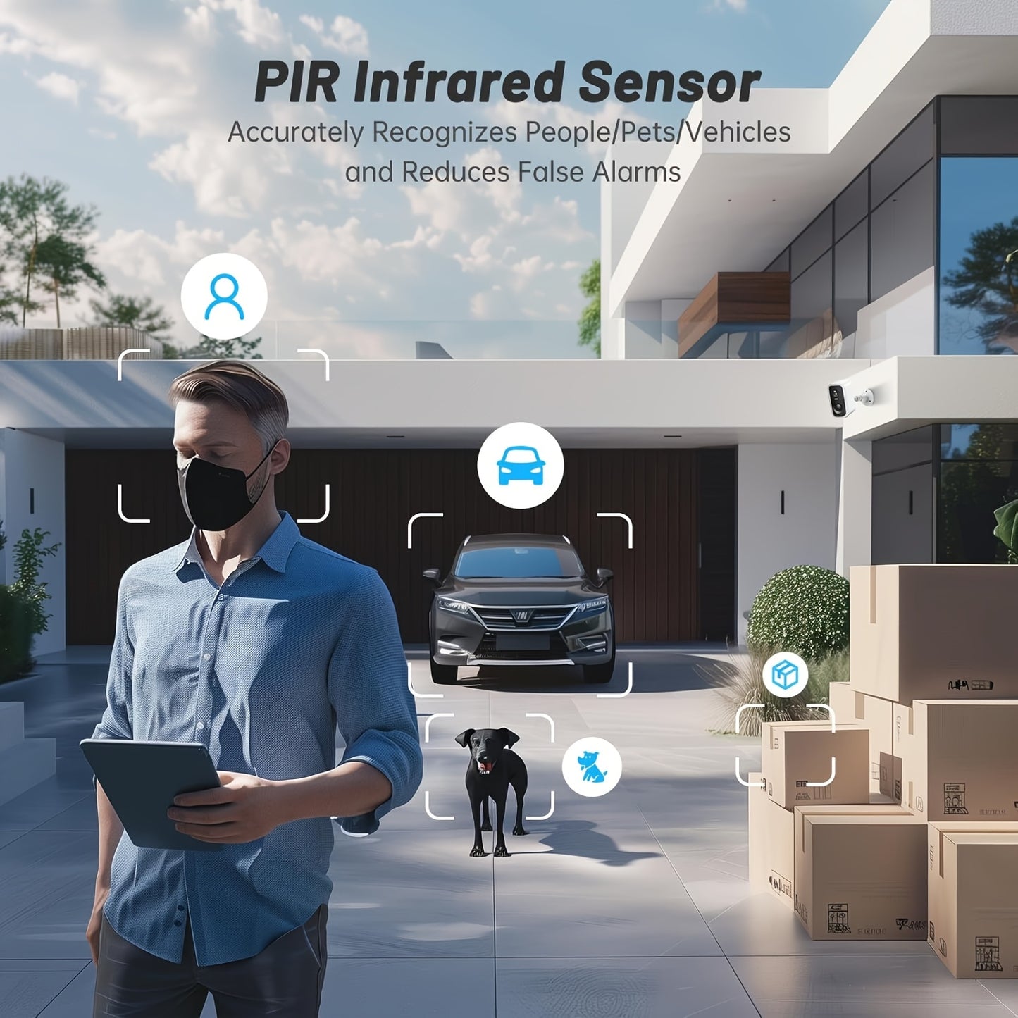 Halloween Special Offer! Wesecuu Solar Camera Security Cameras Wireless Outdoor Indoor for Home Security Camera, Supports 5G&2, 4Ghz Wifi, Smart Phone App Surveillance Camera System Outside, Pet Camera Cat Dog with Audio And