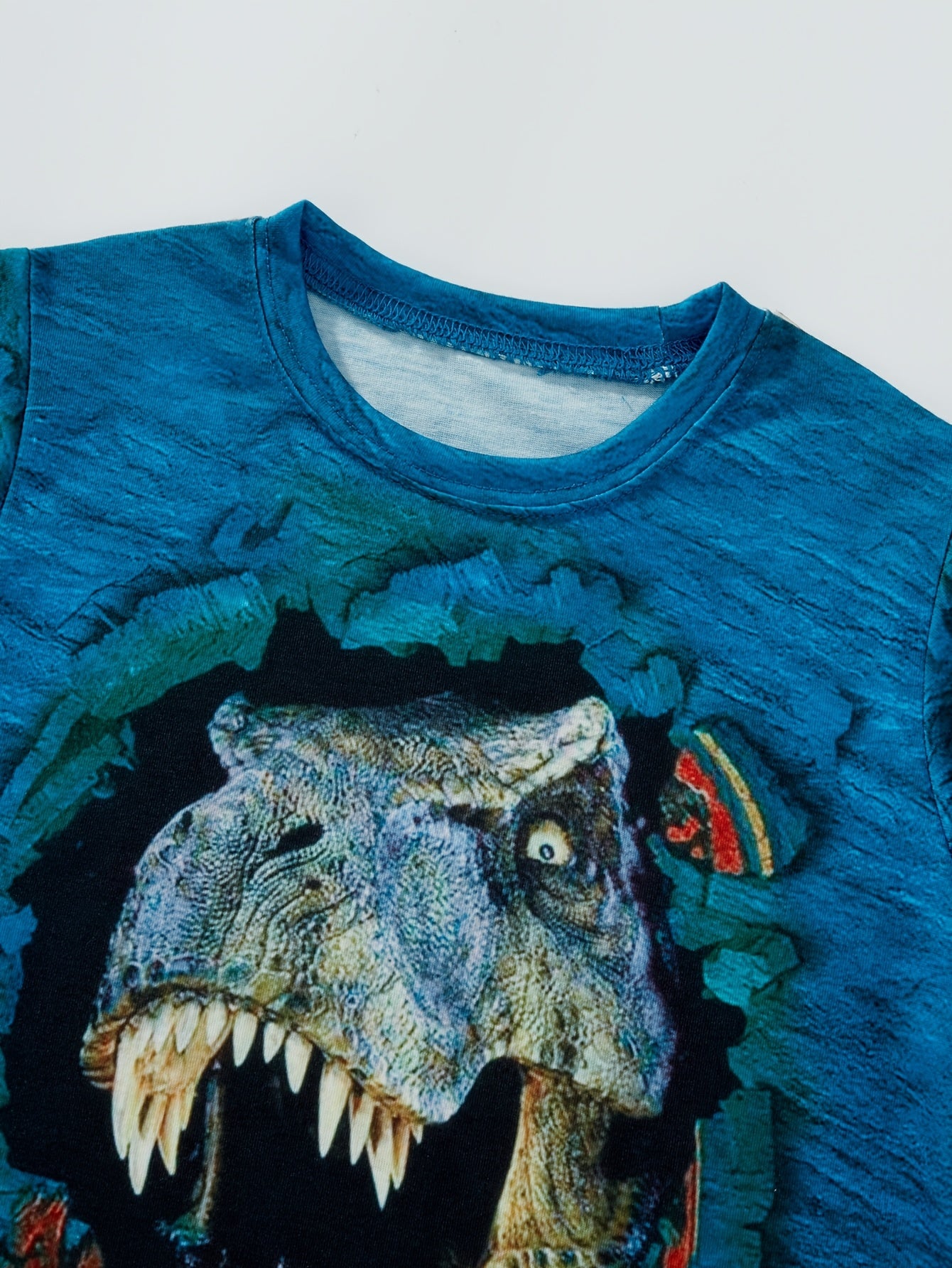 Random Hair 2 Sets Boys Dinosaur Pajama Set Digital Print 3D Gamepad Handle Set Pajamas 2pcs Set