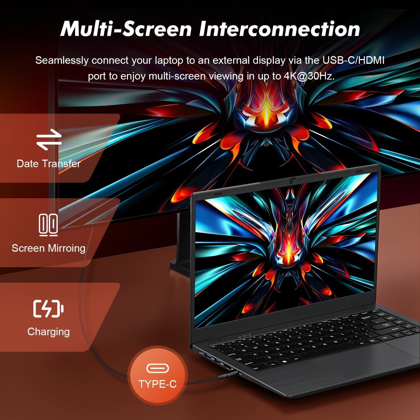 Fangzheng 14 Inch Ultra-thin Lightweight Laptop | Equipped with Pentium 6500Y Processor, 16GB RAM SO-DIMM*2, 256GB SSD, Supports Dual Screen 4K, Stereo Four Speakers, TYPE-C Charging with PD Fast Charging, Rich USB Interfaces