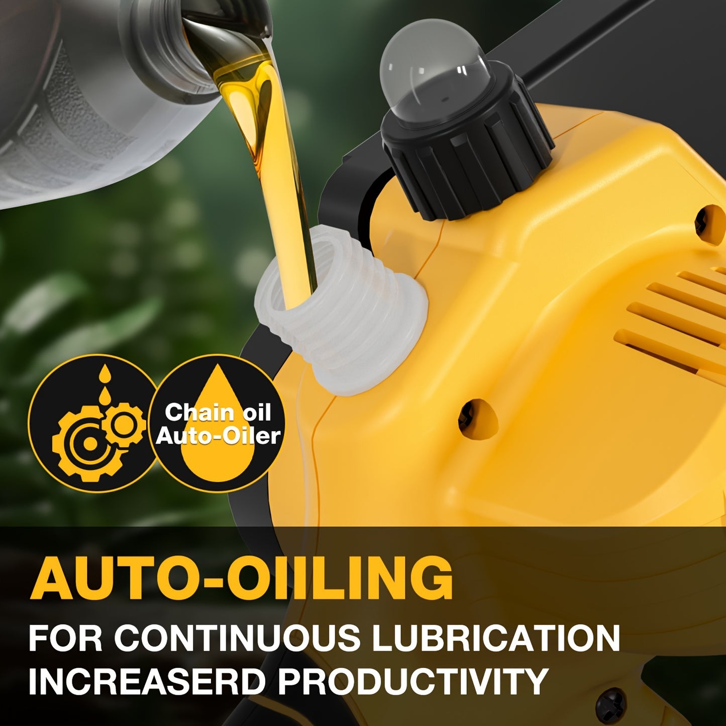 Mini Chainsaw Cordless, 8 Inch Handheld Electric Chain Saw with 2pcs 2.0Ah Battery And Charger, 26ft/S Speed - Automatic Chain Tensioning & Auto Oiler for Tree Branches, Courtyard, Household, And Garden, ZEEKSAW