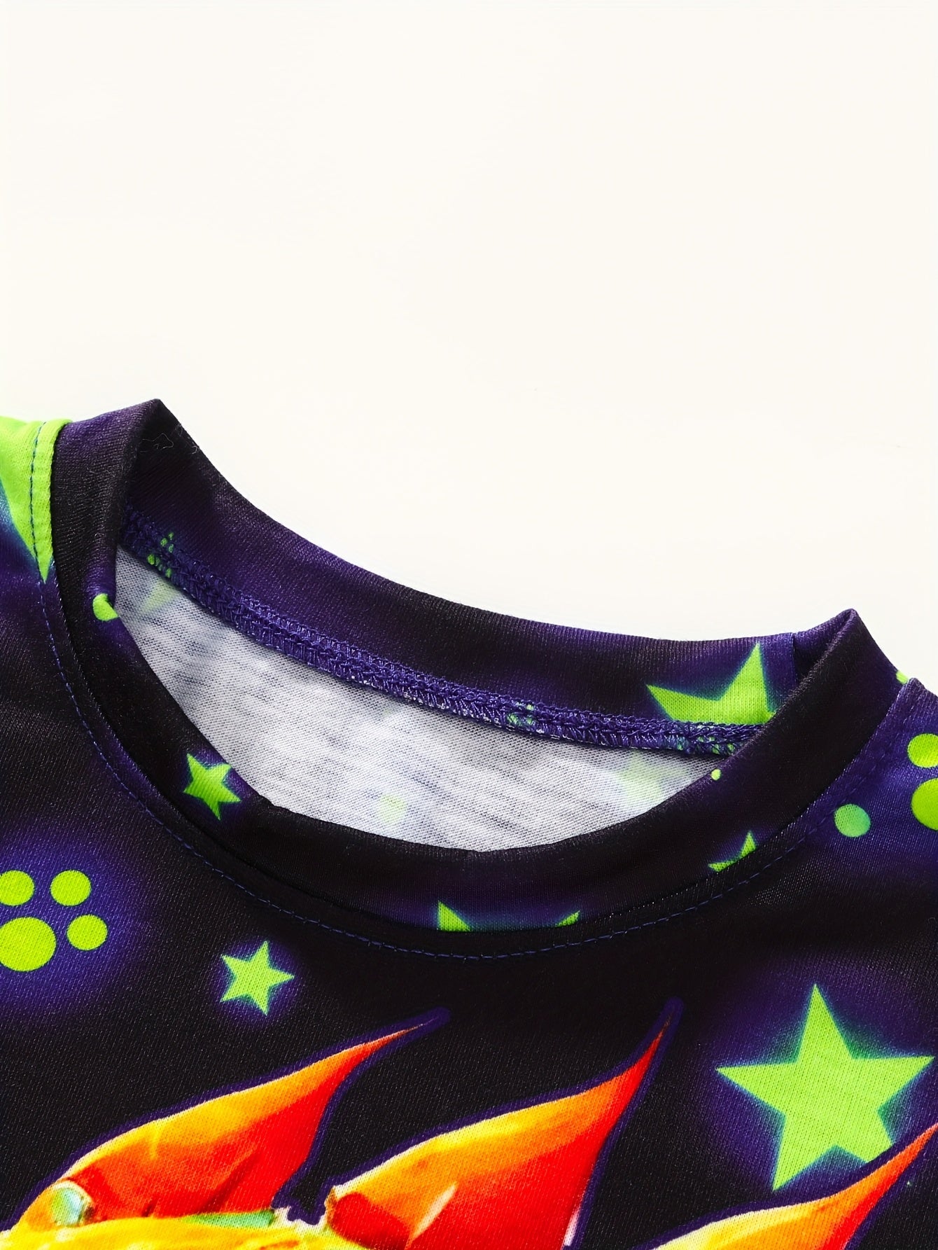 Random Hair 2 Sets Boys Dinosaur Pajama Set Digital Print 3D Gamepad Handle Set Pajamas 2pcs Set