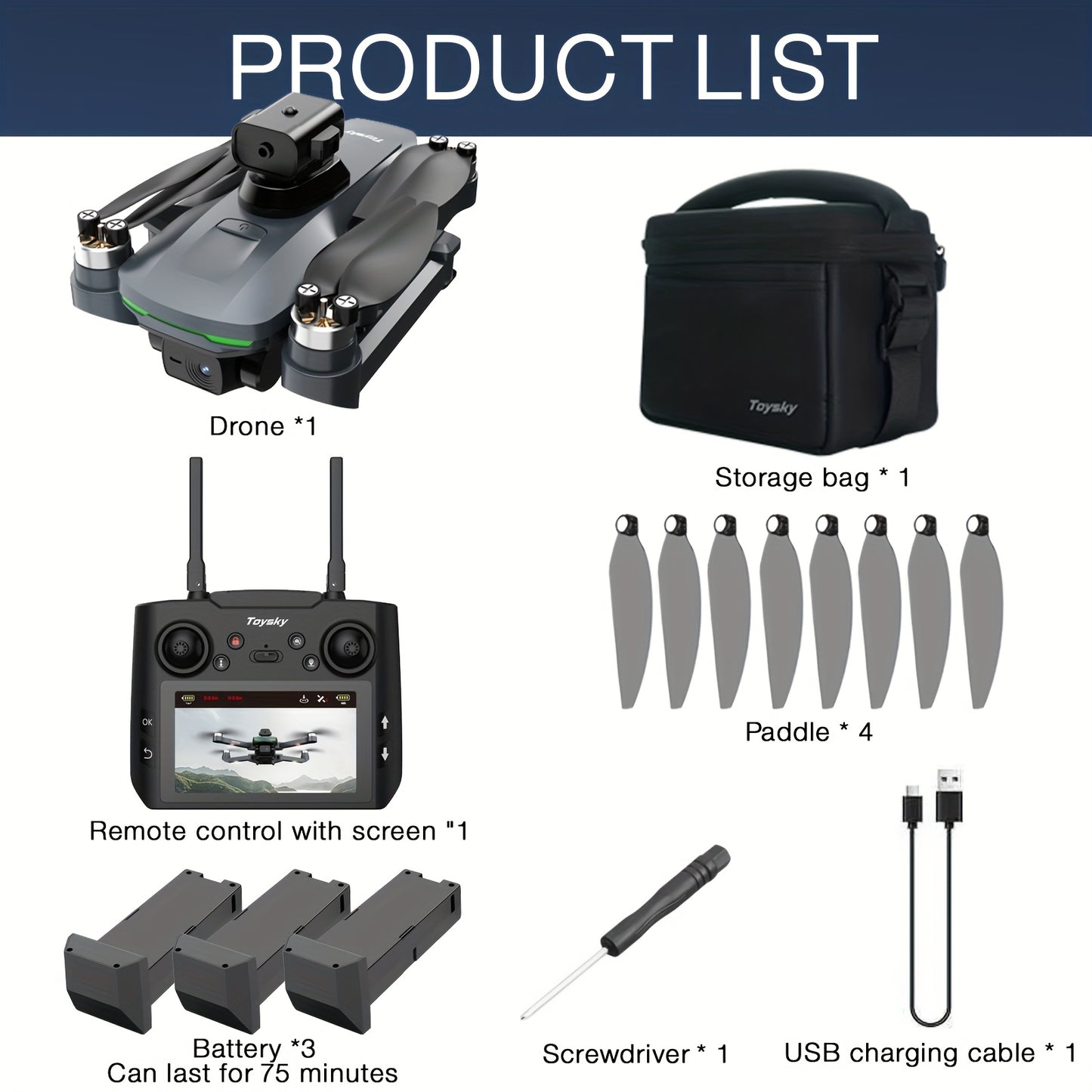 S197 Aerial Drone/high-definition Screen Display Remote Control/GPS Return/precise Obstacle Avoidance/720P Real-time High-definition Camera/dual Cameras/three Battery Ultra Long Endurance