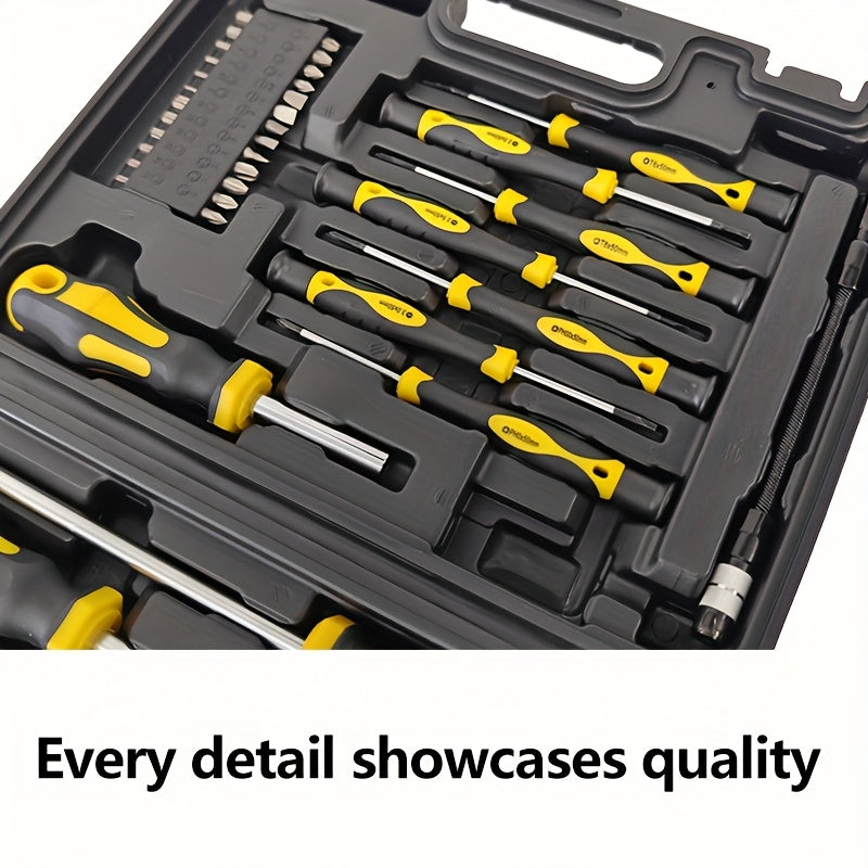 42 Piece Chrome Vanadium Steel Magnetic Screwdriver Set, With Housing, Slotted Cross Hexagonal Drill Bit, Precision Screwdriver Shaft Set, Professional And Durable Maintenance Tool Set