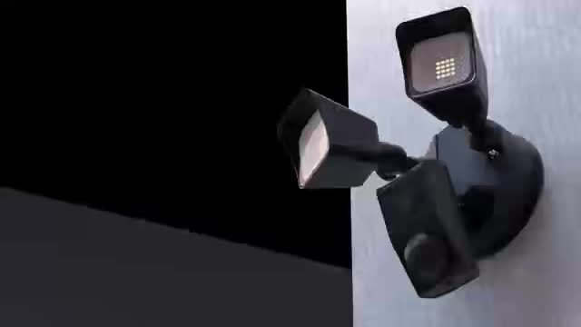 LED Smart Security Camera, 27W, 2300 Lumens, 5700K, 3 Mega Pixel, HD Live View, 10m Infrared Night Vision, Support Two-way Voice & Human Shape Detection & Cloud Storage, Enhanced Motion Detection, Built-in Siren, With Alexa &