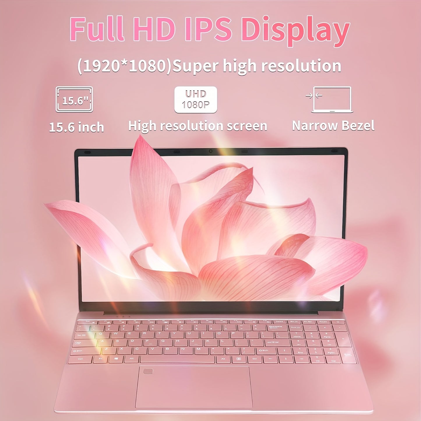 15.6-Inch Slim Notebook Featuring An Intel N5095 Quad-Core Processor with A Maximum Frequency Of 2.9GHz, 32GB DDR4 Dual-Channel RAM, 1TB M.2 High-Capacity SSD, 1920x1080P HD Display with IPS Panel, 5G Wi-Fi Support, USB 3.0 A