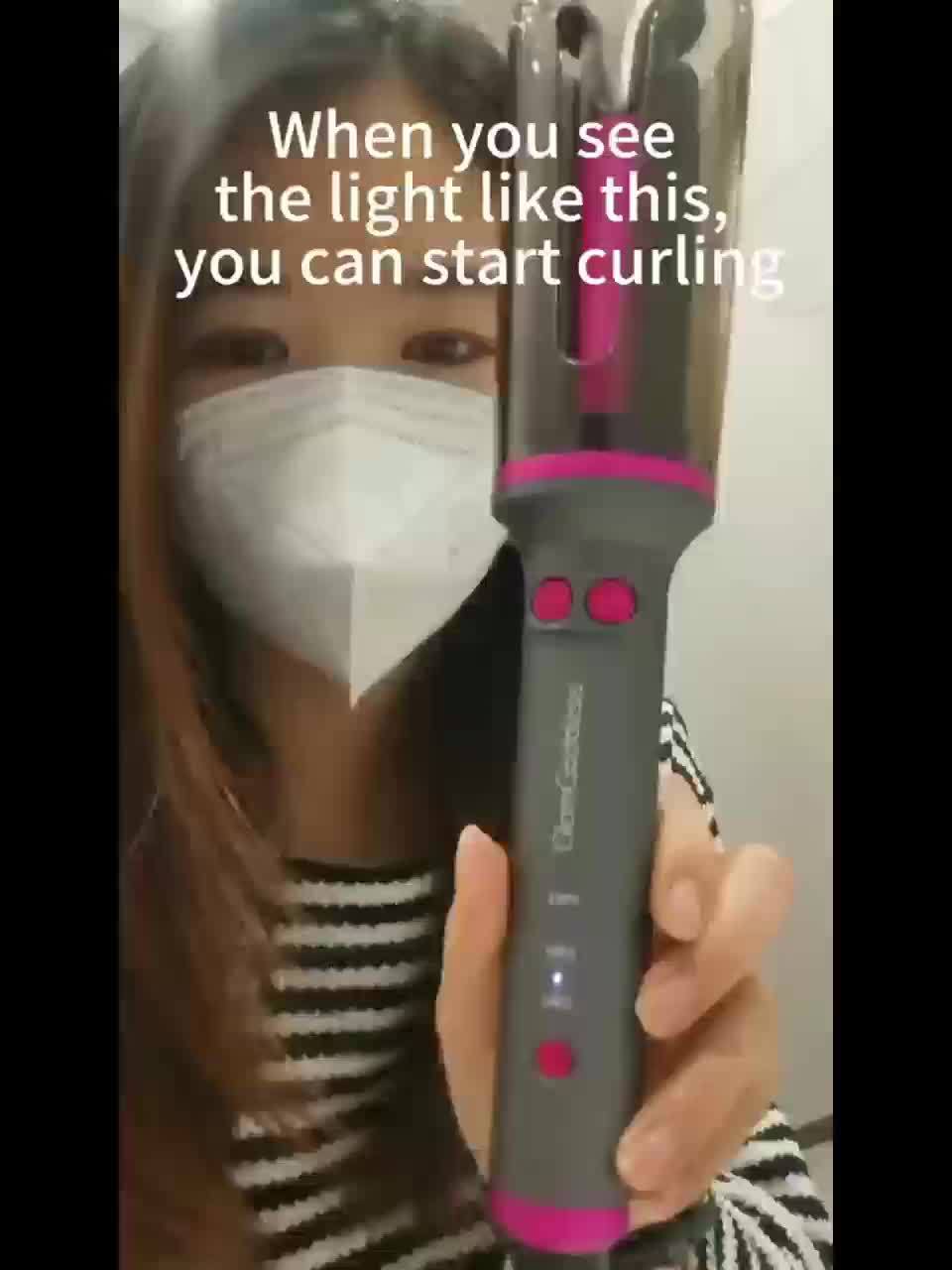 Automatic Curling Iron - 1 Piece Electric Rotating Hair Curler With Anti-Tangle & Anti-Scald Design, Portable Heated Hair Curling Roller For Women, Mother's Day, Birthday And Christmas Gifts