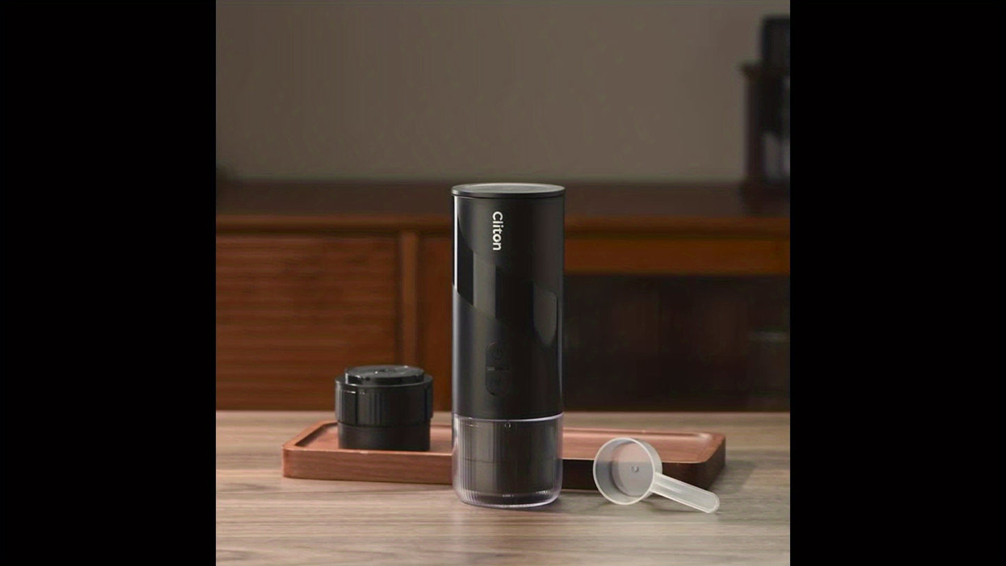 Portable Coffee Machine, Portable Espresso Coffee Machine, Stainless Steel Water Tank, Compatible With Grounds & Capsules, Suitable For Travel, Camping, Office, Kitchen And Christmas Gift (without Heating Function)