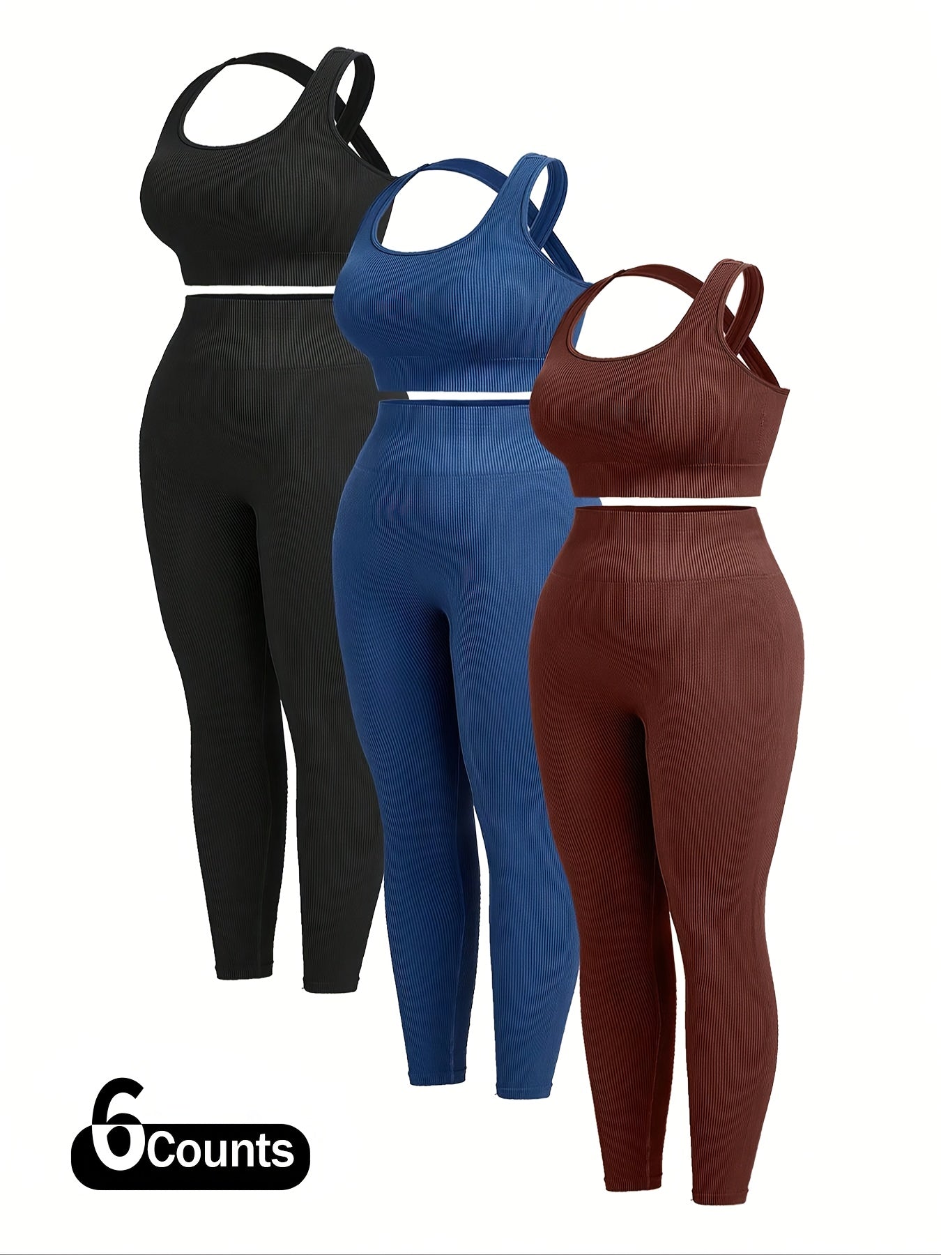 Women's Gym Workout Set, Solid Color Wide Strap Bra and Leggings, Seamless Yoga Pants for a Slim Fit