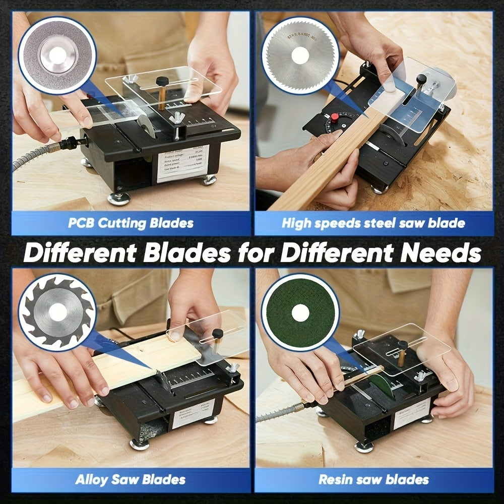 [AUXTUR Mini Table Saw] AUXTUR Mini Table Saw | Multifunctional All-In-One Machine | 7-Level Speed Adjustable, 110pcs for Cutting, Sanding, Carving, Drilling Metal Wood Plastic Acrylic | Best Gift for Father's Day & Christmas