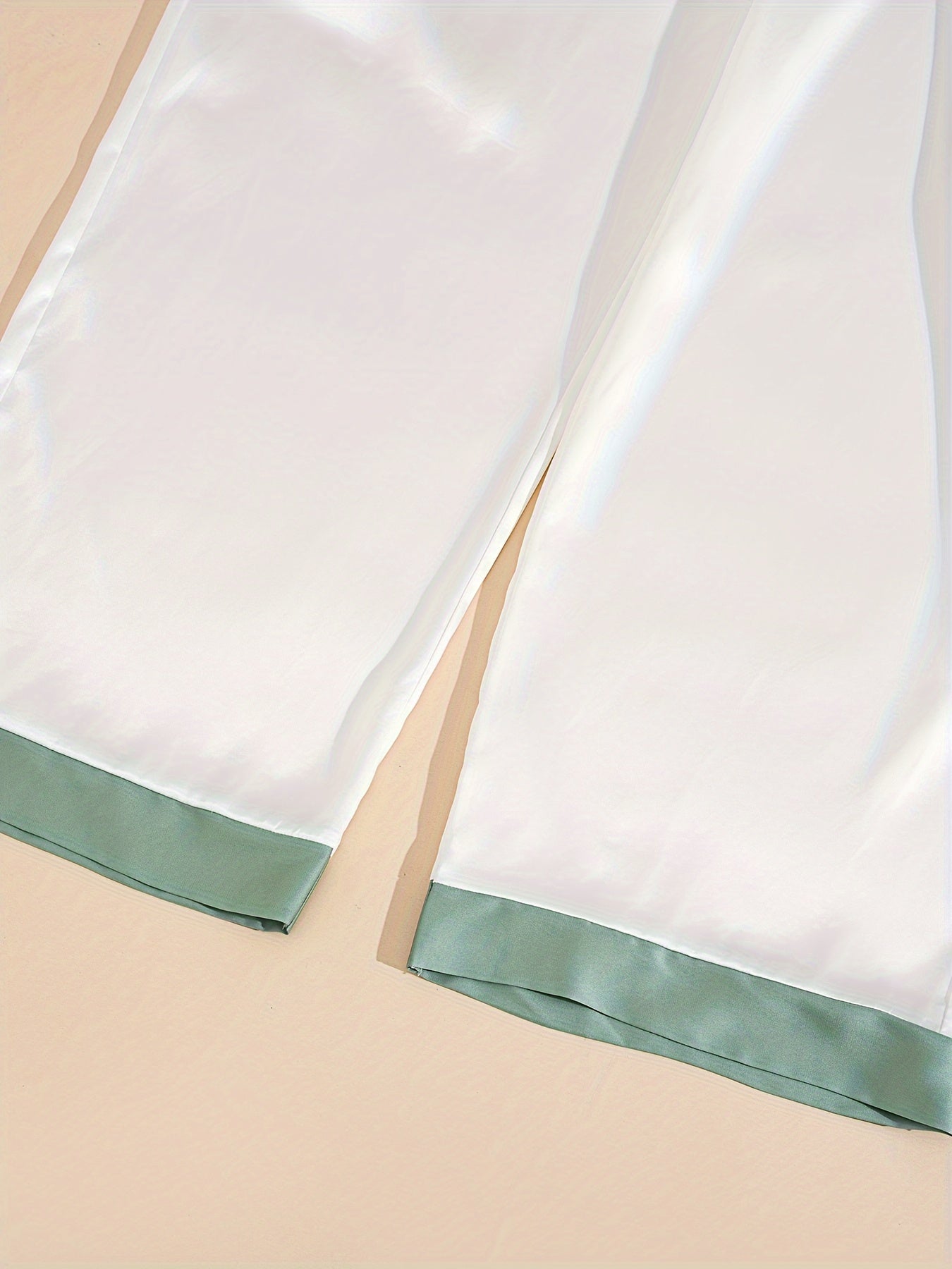 [Soft Polyester Loungewear Set] Soft Polyester Women's Loungewear Set - Solid Color with Belt Detail, Includes Robe & Cami Top - Perfect for All Seasons