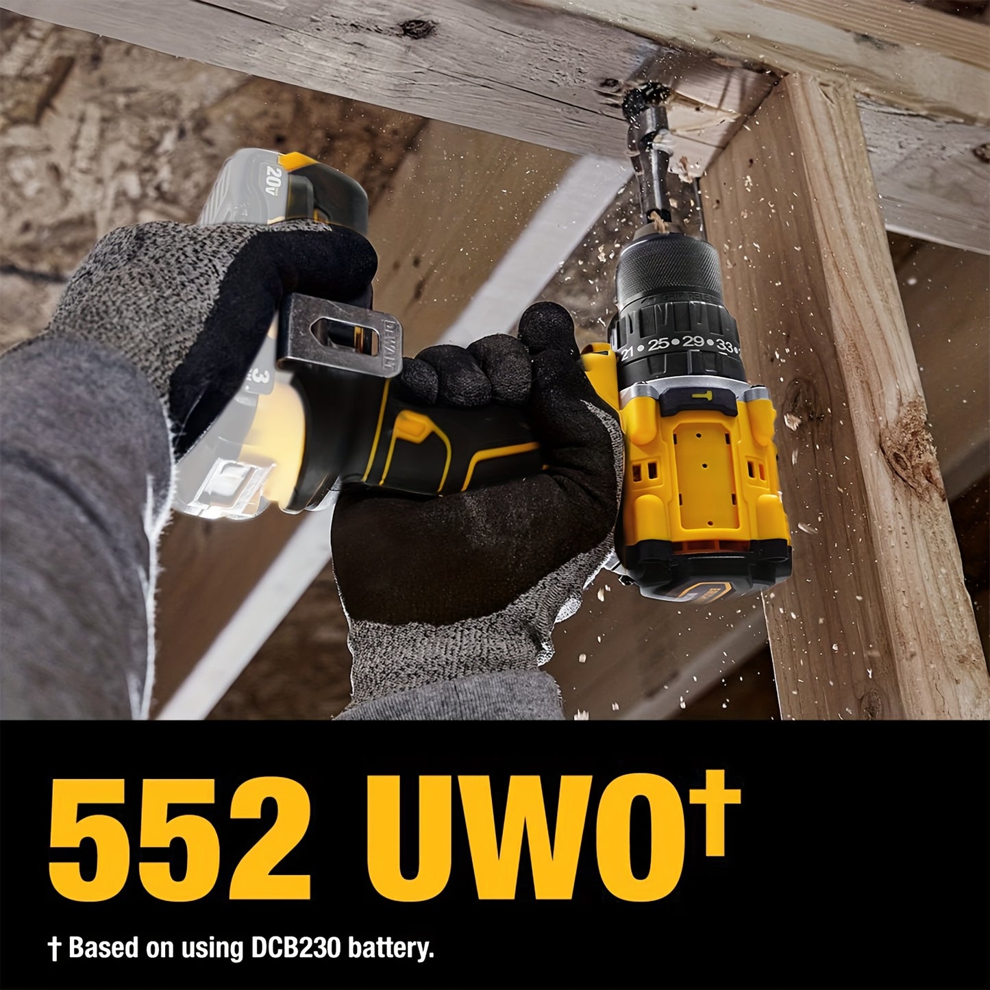 Suitable For DEWALT 20V Cordless Drill And Impact Driver Combo Kit, Includes 2 Batteries And Charger. Ideal For Home Improvement And Car Repair. A Great Gift For Men, Perfect For Christmas And Other Holidays.