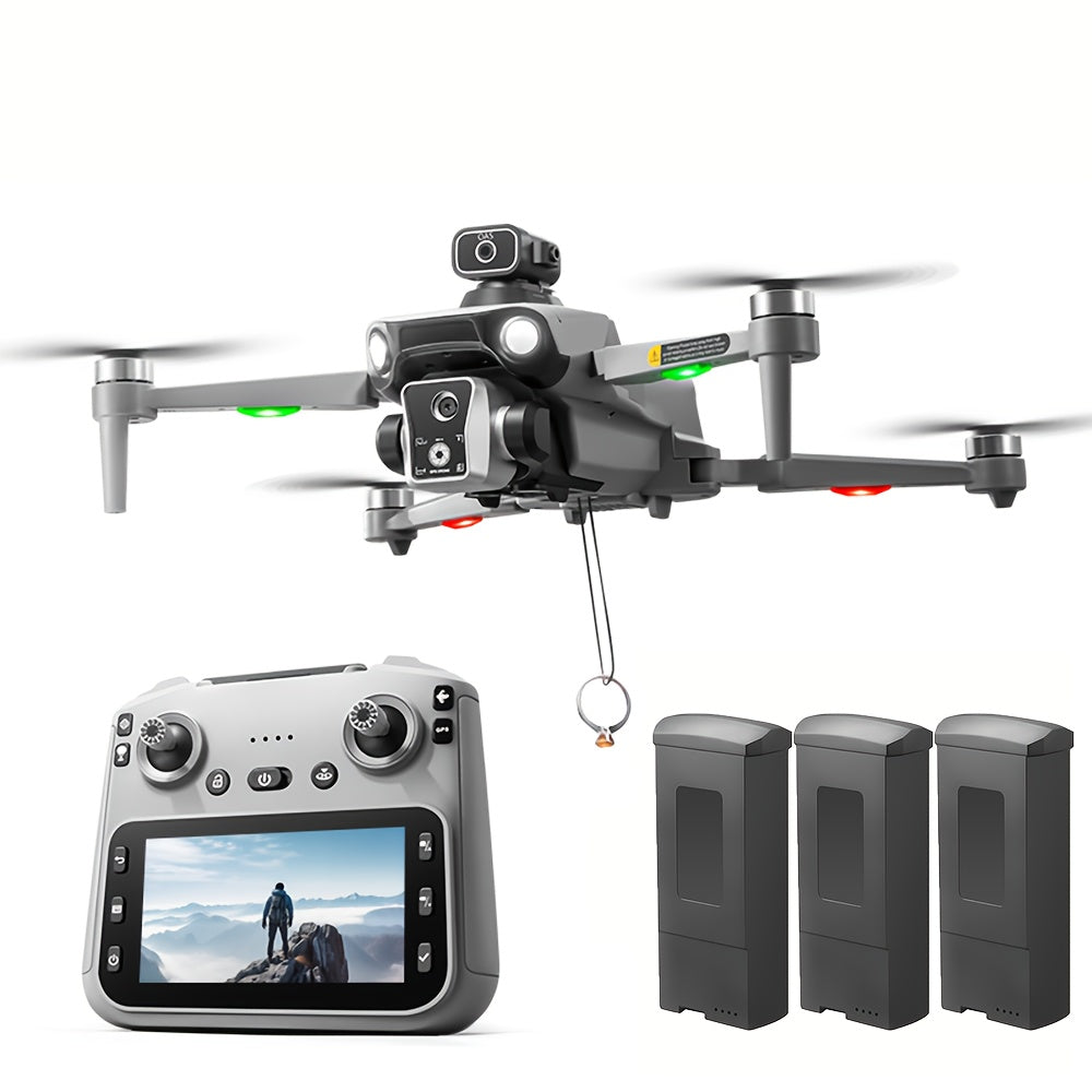 4K Camera GPS Drone, 1200-Meter Flight Range 200-Meter Flight Altitude Optical Hover Positioning, Automatic Return-to-Home at Low Battery One-Touch GPS Return-to-Home Function, Supports Cargo Airdrop Capability, Equipped with