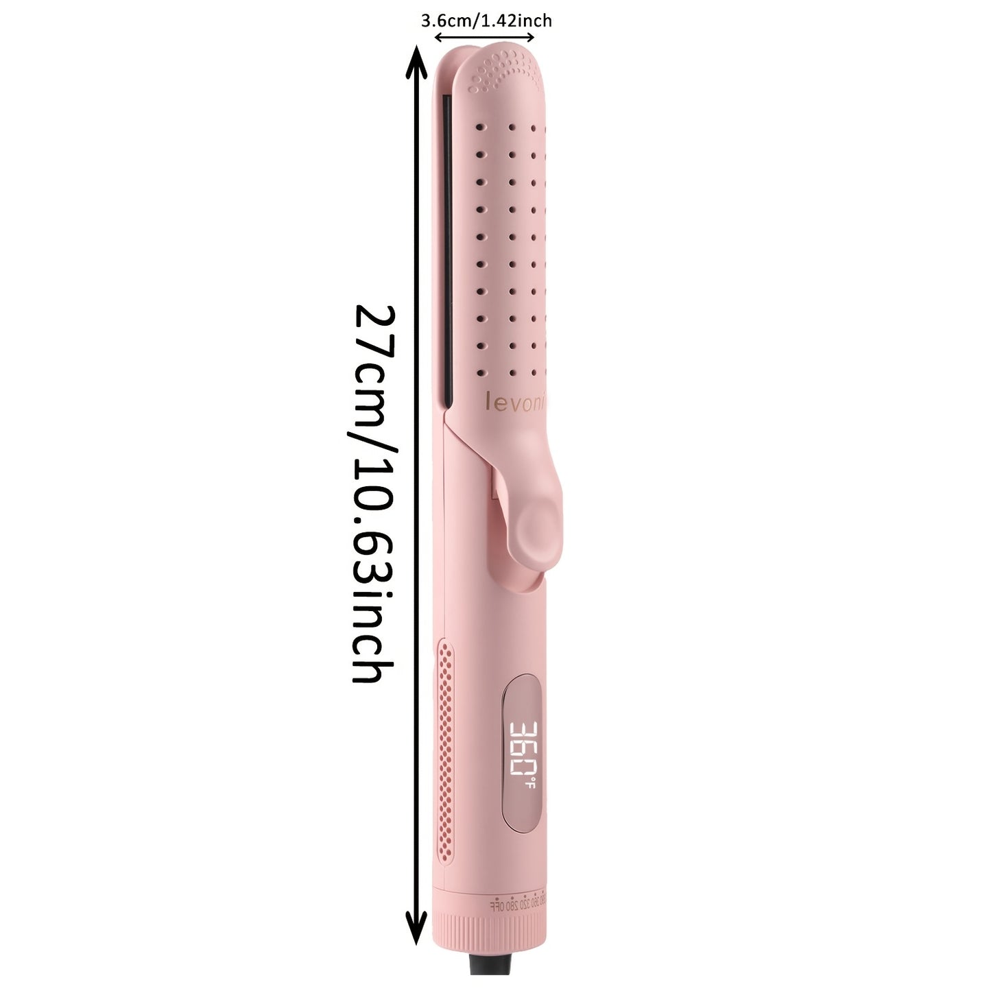 Cool Airflow Styler, 2-In-1 Hair Straightener & Curling Iron with LCD Display