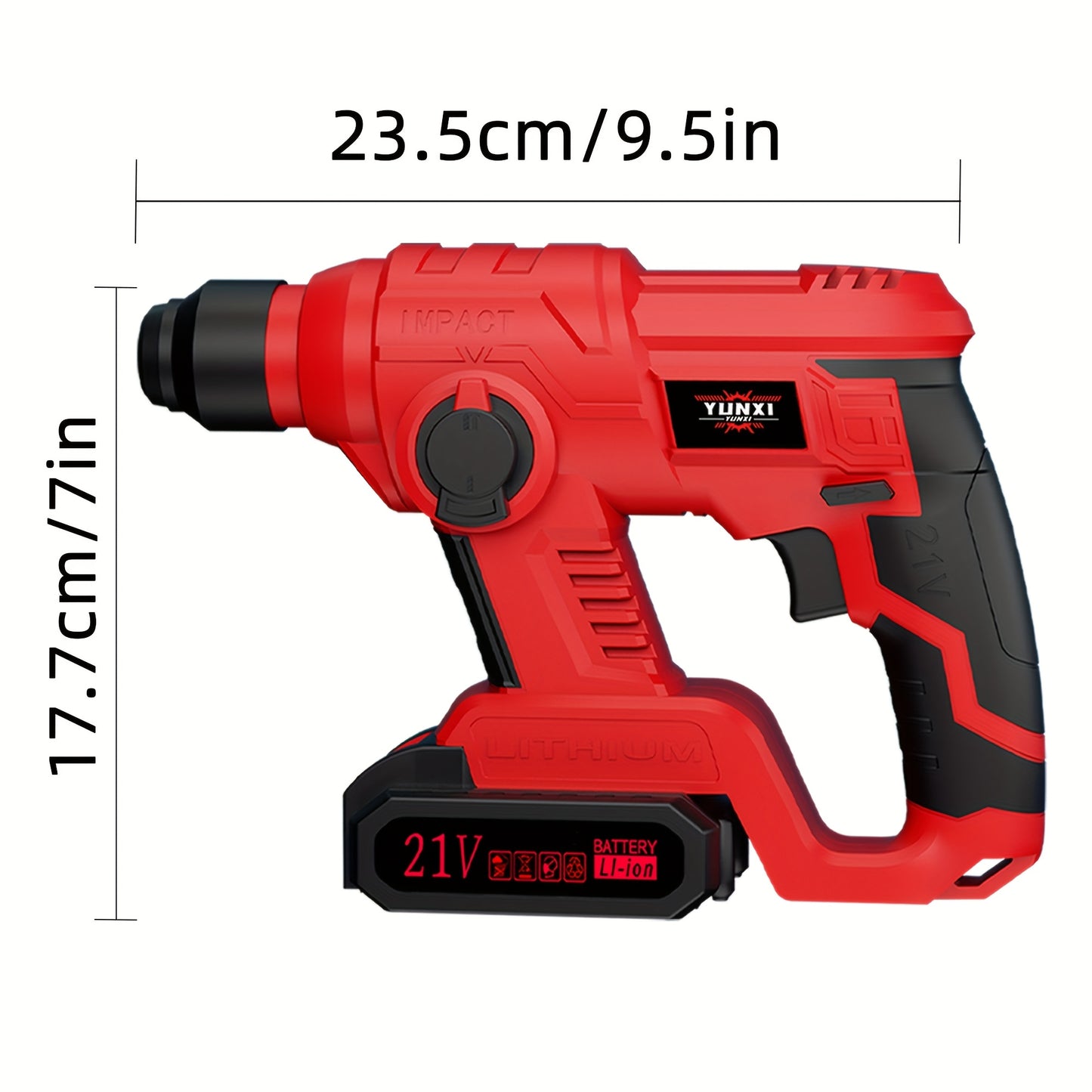 Wireless Hammer Drill Impact Tool - Wireless Lithium-ion Powered, Ideal For Demolition, Construction, And Heavy-duty Drilling. Ergonomic, Durable, And Sturdy, Suitable For Both Men And Women. Perfect Gift For Friends And Fami