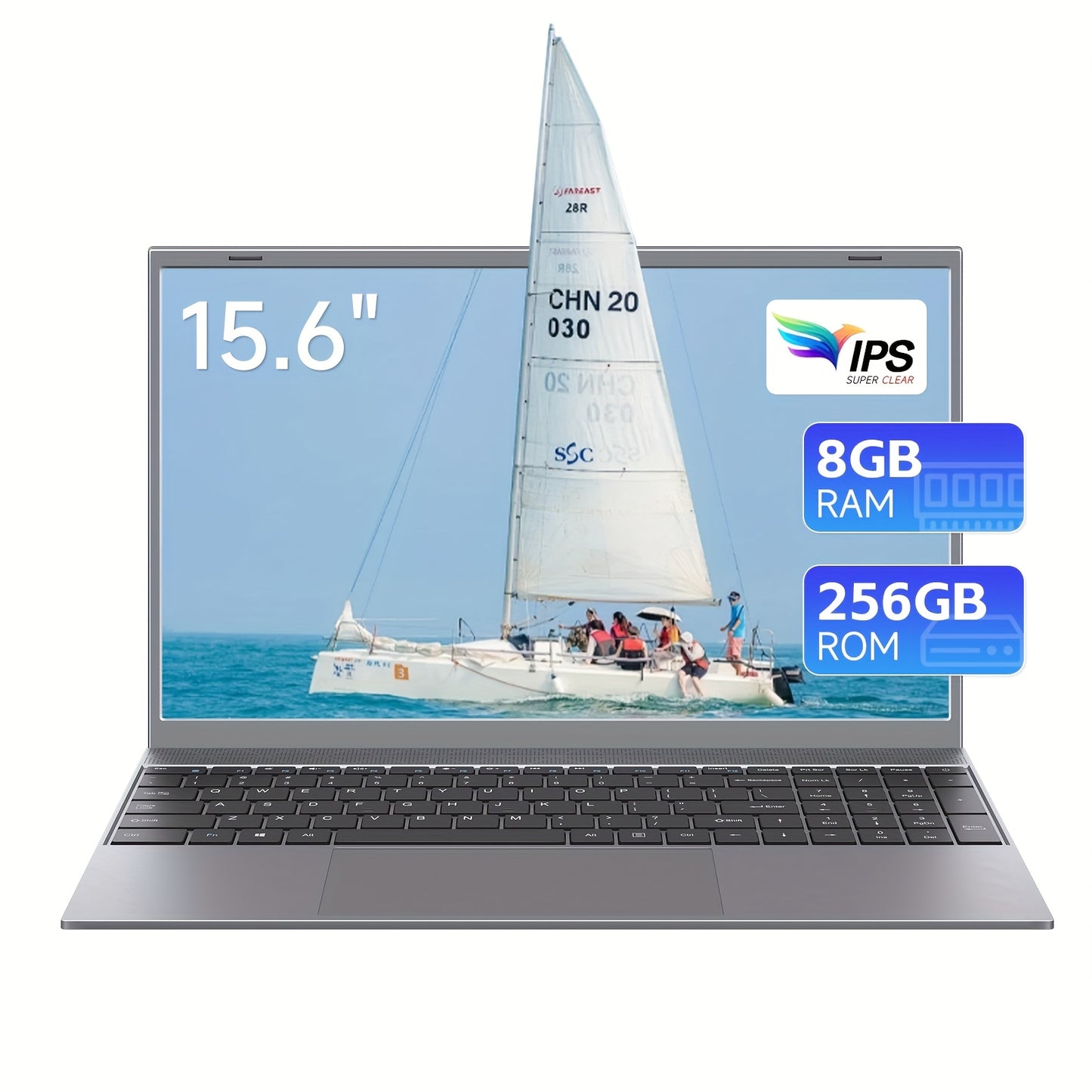 15.6inch Laptop 2024, Business Office Computer, Pentium J3710 Processor, 4-core 4-thread, 8GB RAM, 256GB ROM, Cheap Laptop PC Suitable For Students And Office, Lightweight And Convenient Christmas Gift For Family And Friends