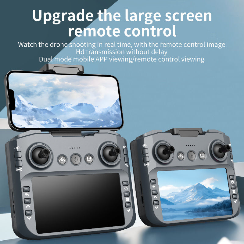 8K HD Dual Camera Foldable Remote-Controlled Drone 4.5-inch Large Screen Flagship-Grade Brushless Motor GPS Positioning Gesture Control Professional Aerial Photography, 360° All-Directional Obstacle Avoidance | Travel & Outd