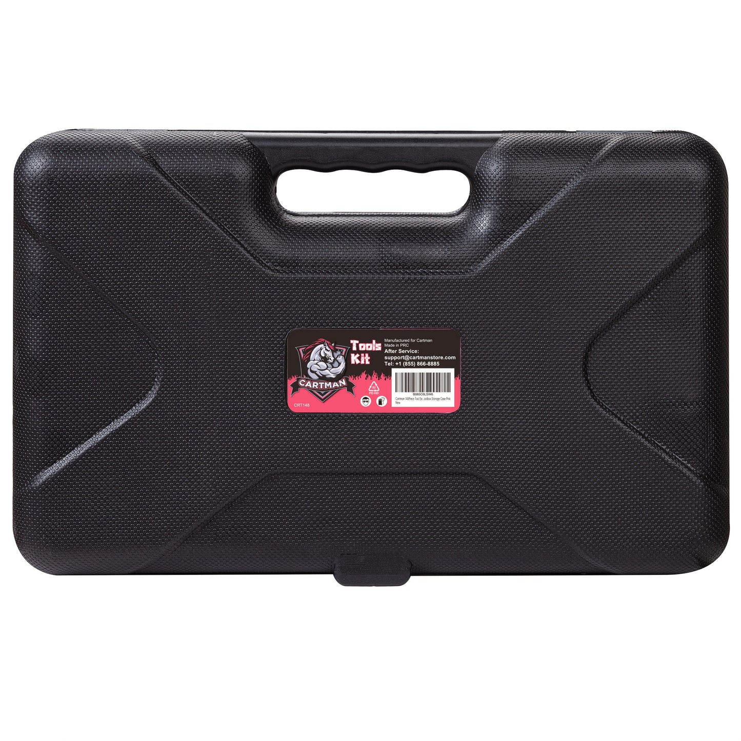 Cartman 148pcs -in- Tool Set with Plastic Toolbox - Heavy-Duty Hand Tool Kit Suitable for, DIY, Professional & Tool Collections - Comprehensive Repair Tool Kit with Storage Case (Pink)