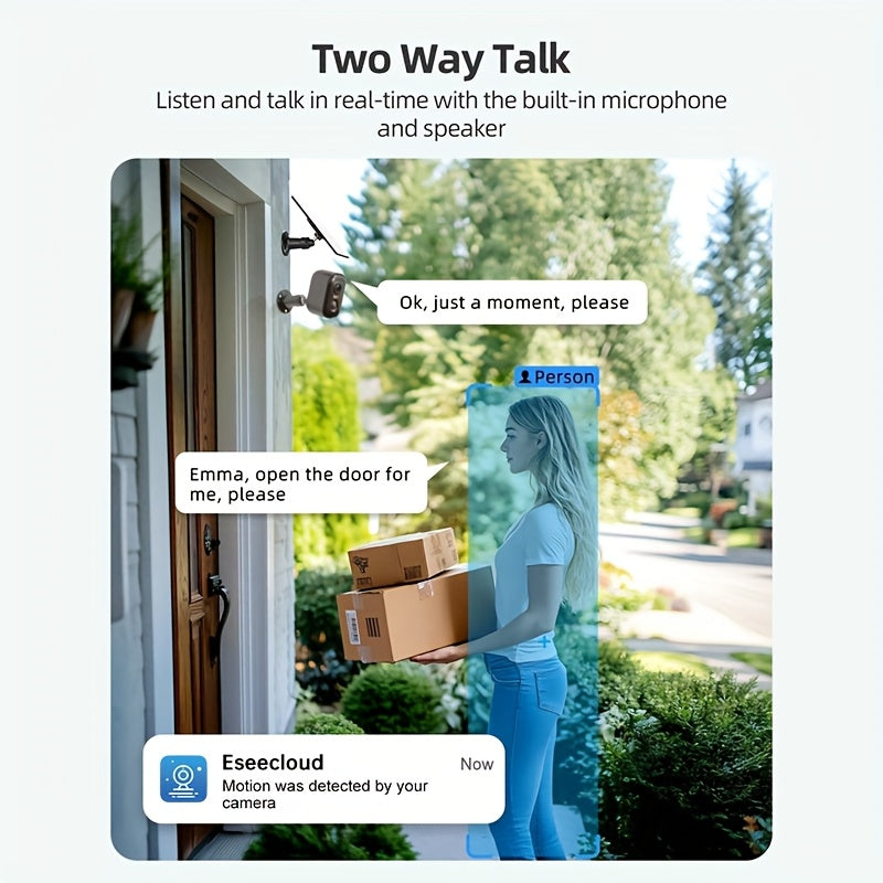 Halloween Special Offer! Wesecuu Solar Camera Security Cameras Wireless Outdoor Indoor for Home Security Camera, Supports 5G&2, 4Ghz Wifi, Smart Phone App Surveillance Camera System Outside, Pet Camera Cat Dog with Audio And