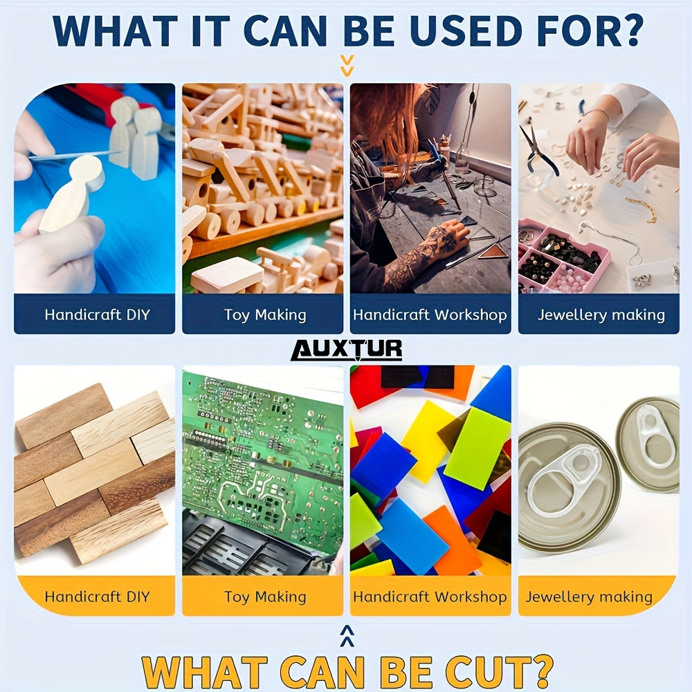 [AUXTUR Mini Table Saw] AUXTUR Mini Table Saw | Multifunctional All-In-One Machine | 7-Level Speed Adjustable, 110pcs for Cutting, Sanding, Carving, Drilling Metal Wood Plastic Acrylic | Best Gift for Father's Day & Christmas