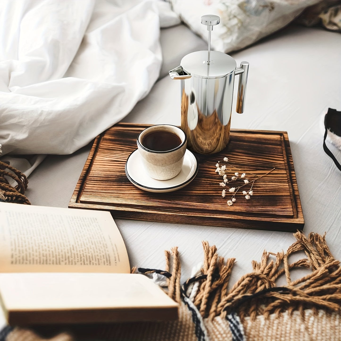 2pcs, French Press Coffee Maker, Stainless Steel French Press Coffee Maker, 4 Filter Heat Resistant, Double Wall Insulated French Press Stainless Steel & Tea Brewer Easy Clean & Easy Press, Tea Maker For Kitchen & Camping, Co