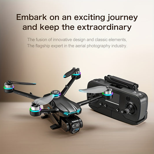4K Camera GPS Drone with Dual WIFI, Wireless RC Long Range Quadcopter, Optical Streaming Transmission, Folding Design, Brushless Motor, Gesture Photo Taking