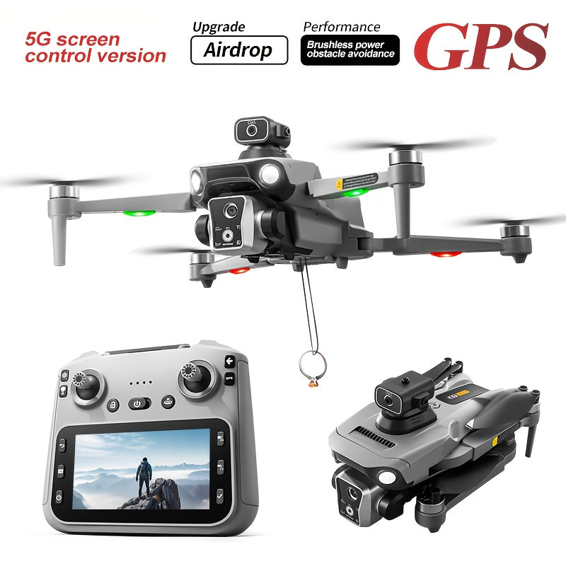 4K Camera GPS Drone, 1200-Meter Flight Range 200-Meter Flight Altitude Optical Hover Positioning, Automatic Return-to-Home at Low Battery One-Touch GPS Return-to-Home Function, Supports Cargo Airdrop Capability, Equipped with